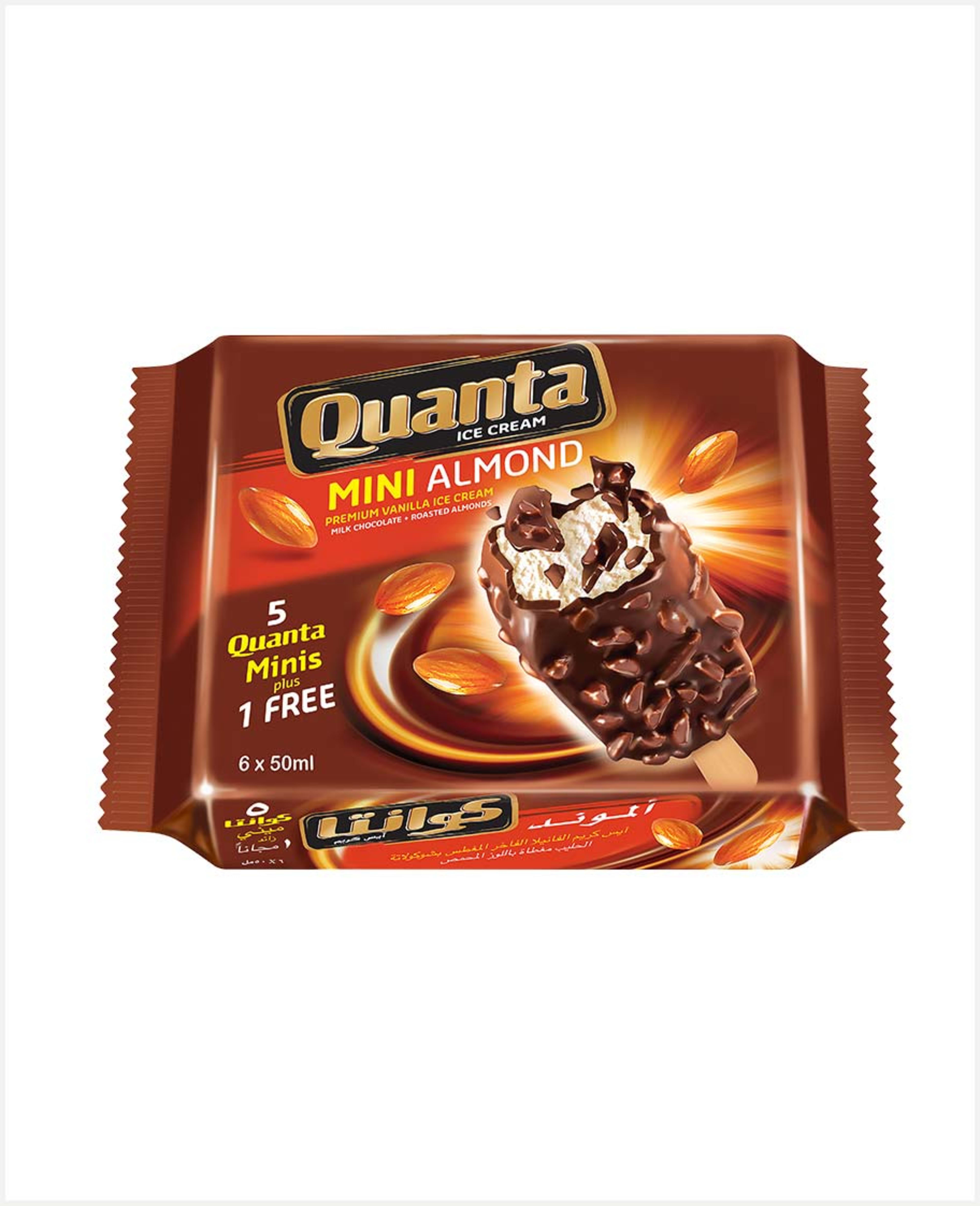 Quanta Mini Almond Ice Cream Sticks 6x50ml