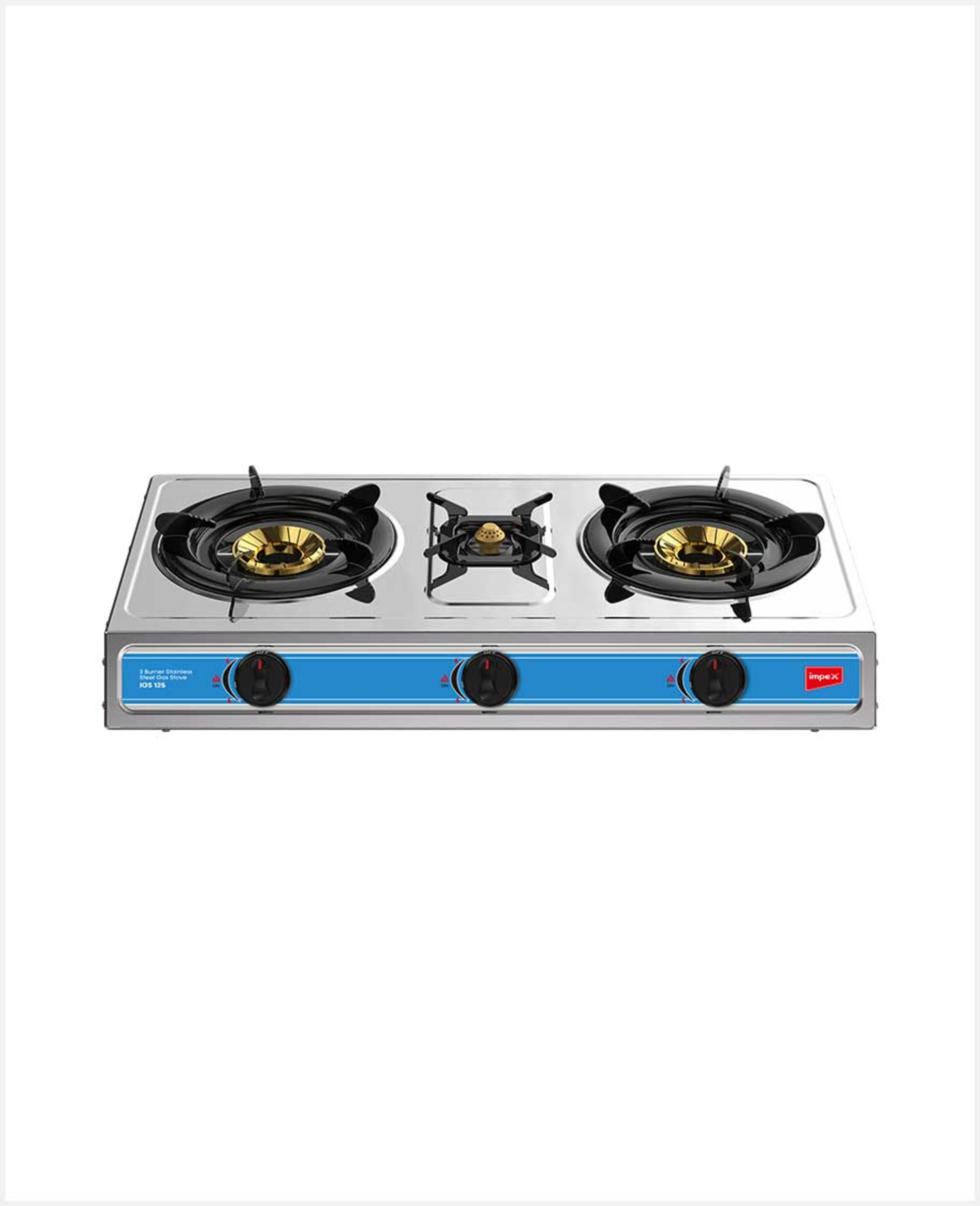 Impex 3 Burner Stainless Steel Gas Stove Igs 125
