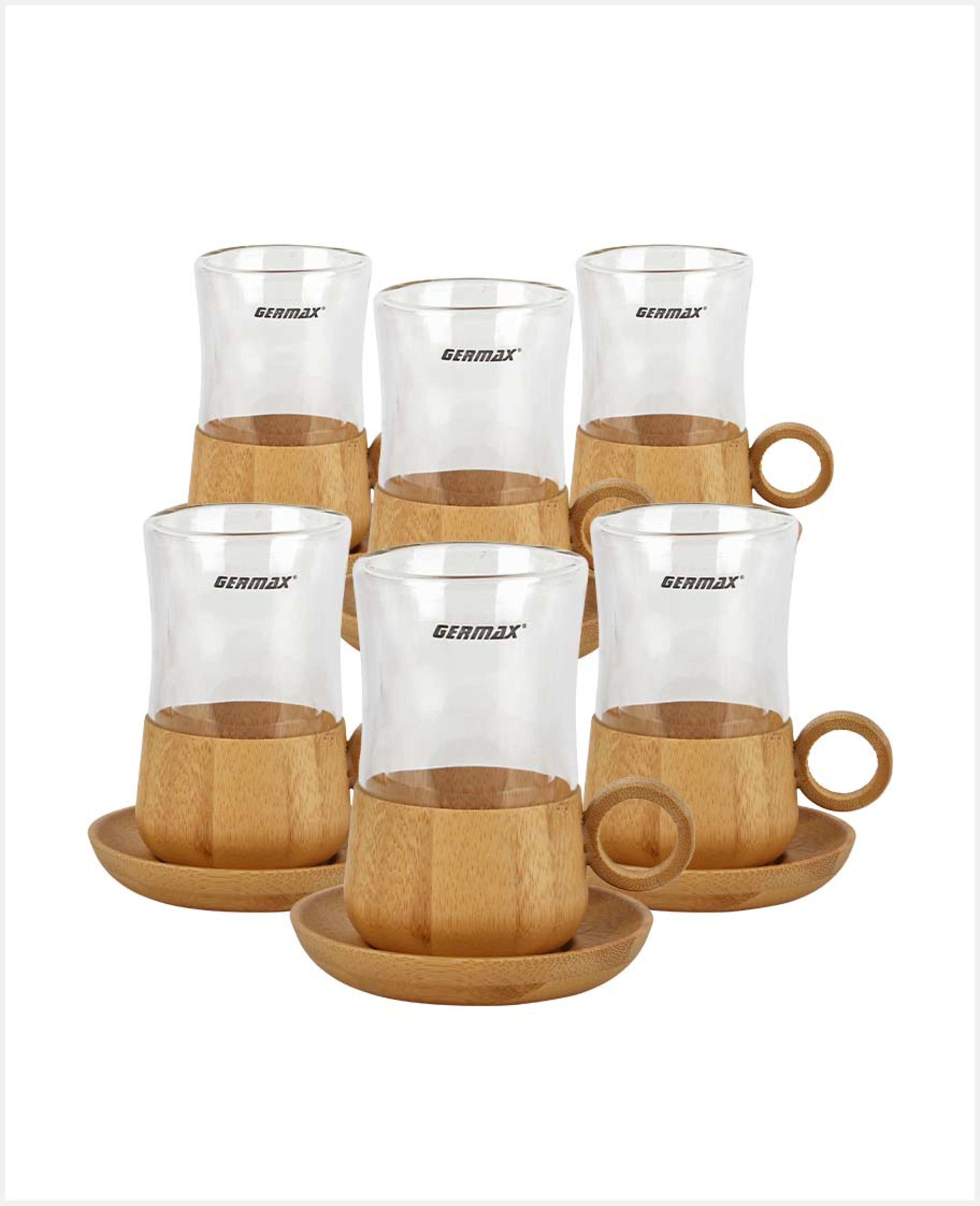 Germax R4d1 Double Glass Cup & Saucer