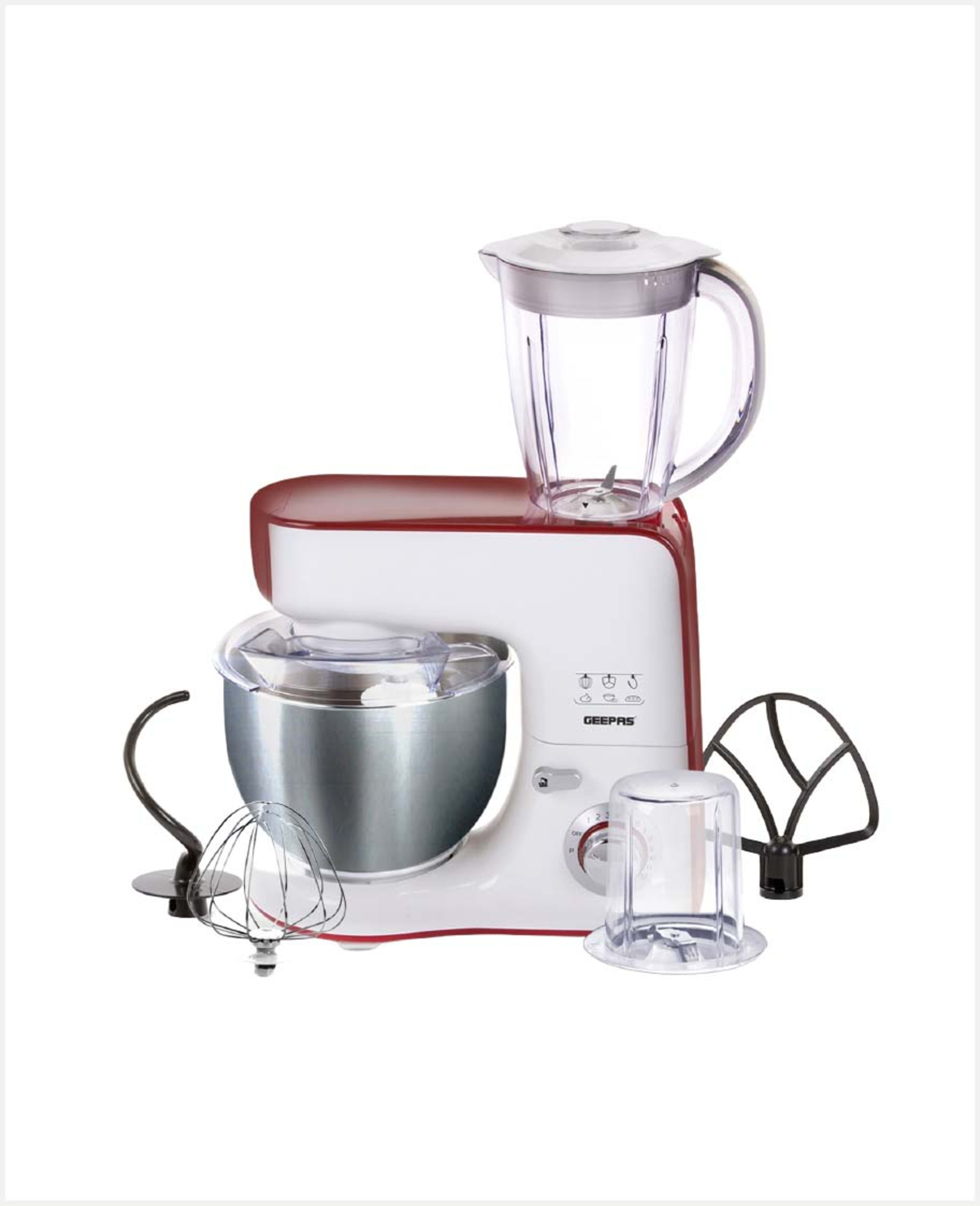 Geepas 5in1 Stand Mixer 5.5ltr 10spd Ctrl 800w Gsm43011