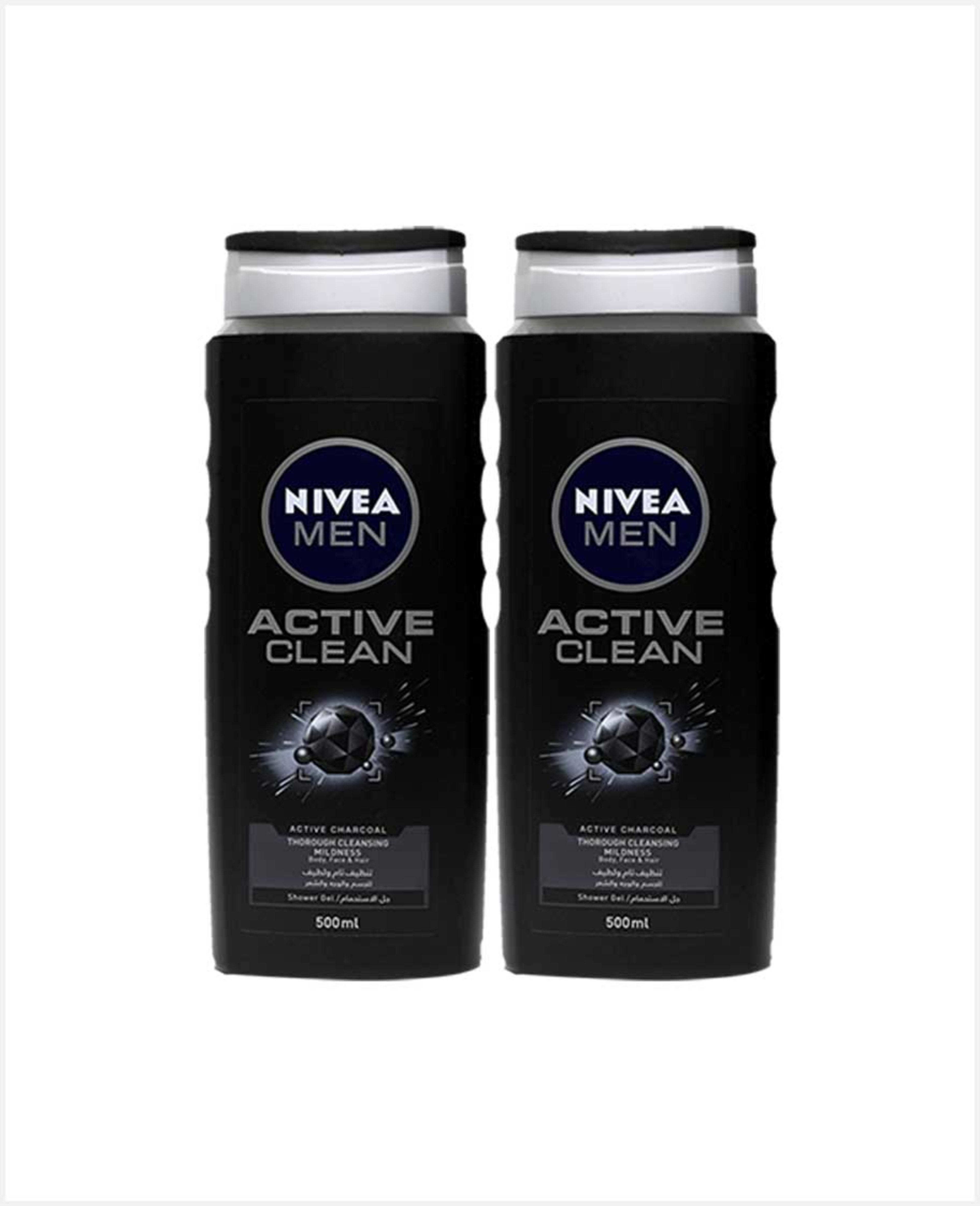 Nivea Men Active Clean Shower Gel 2x250ml