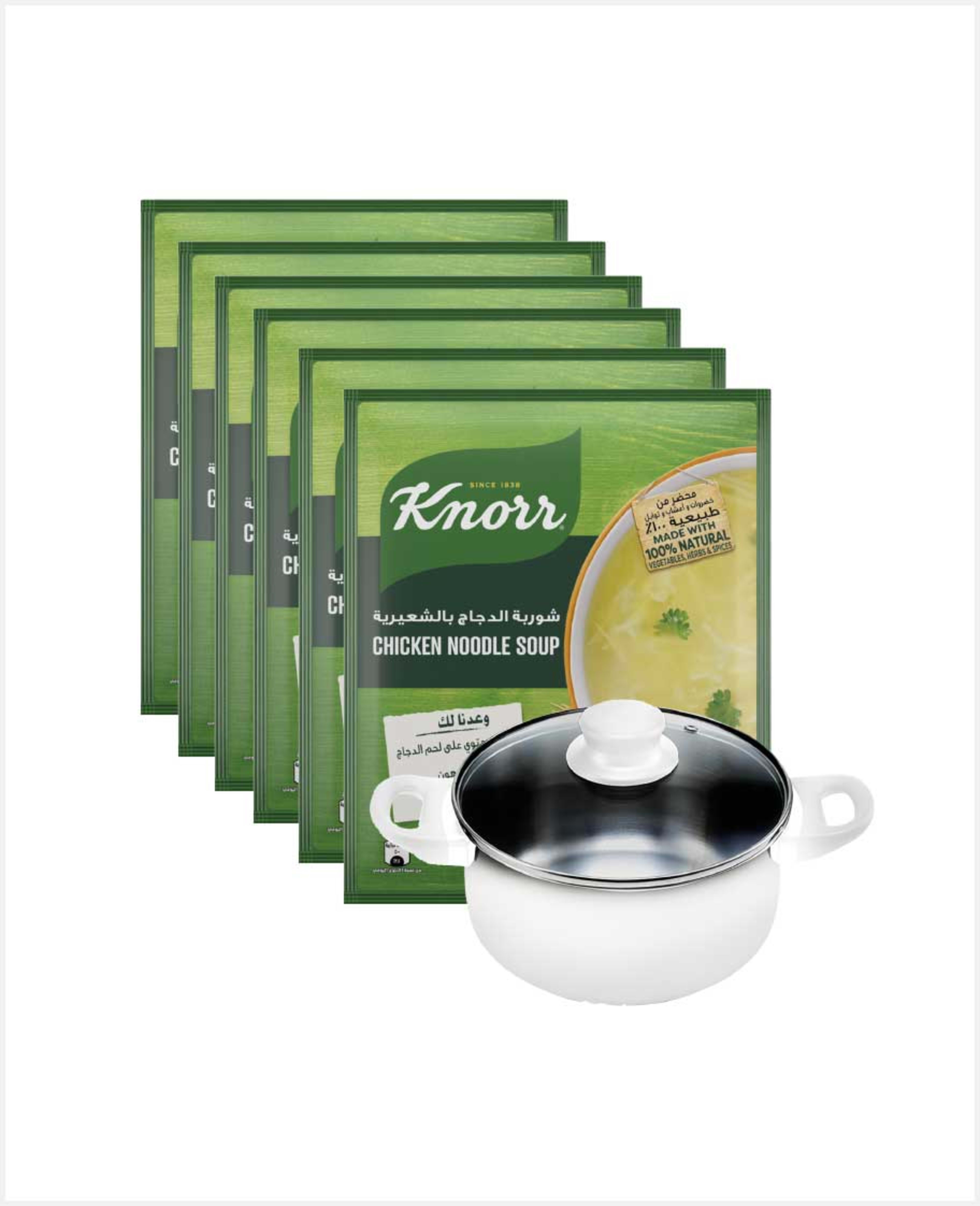 Knorr Chicken Noodle Soup 60gm 5+1free + Pot