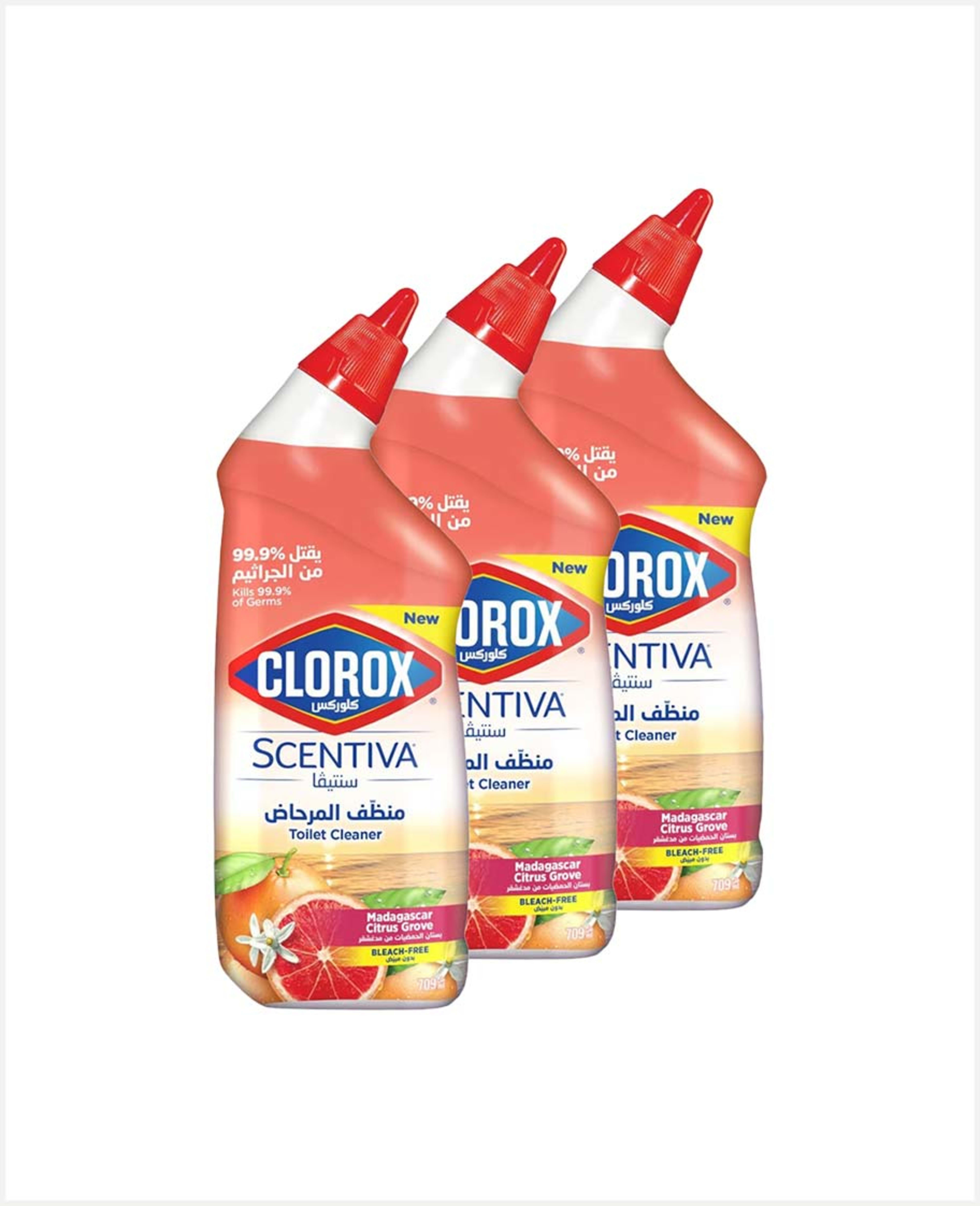 Clorox Scentiva Madagascar Citrus Grove Toilet Cleaner 709ml 2+1 Promo