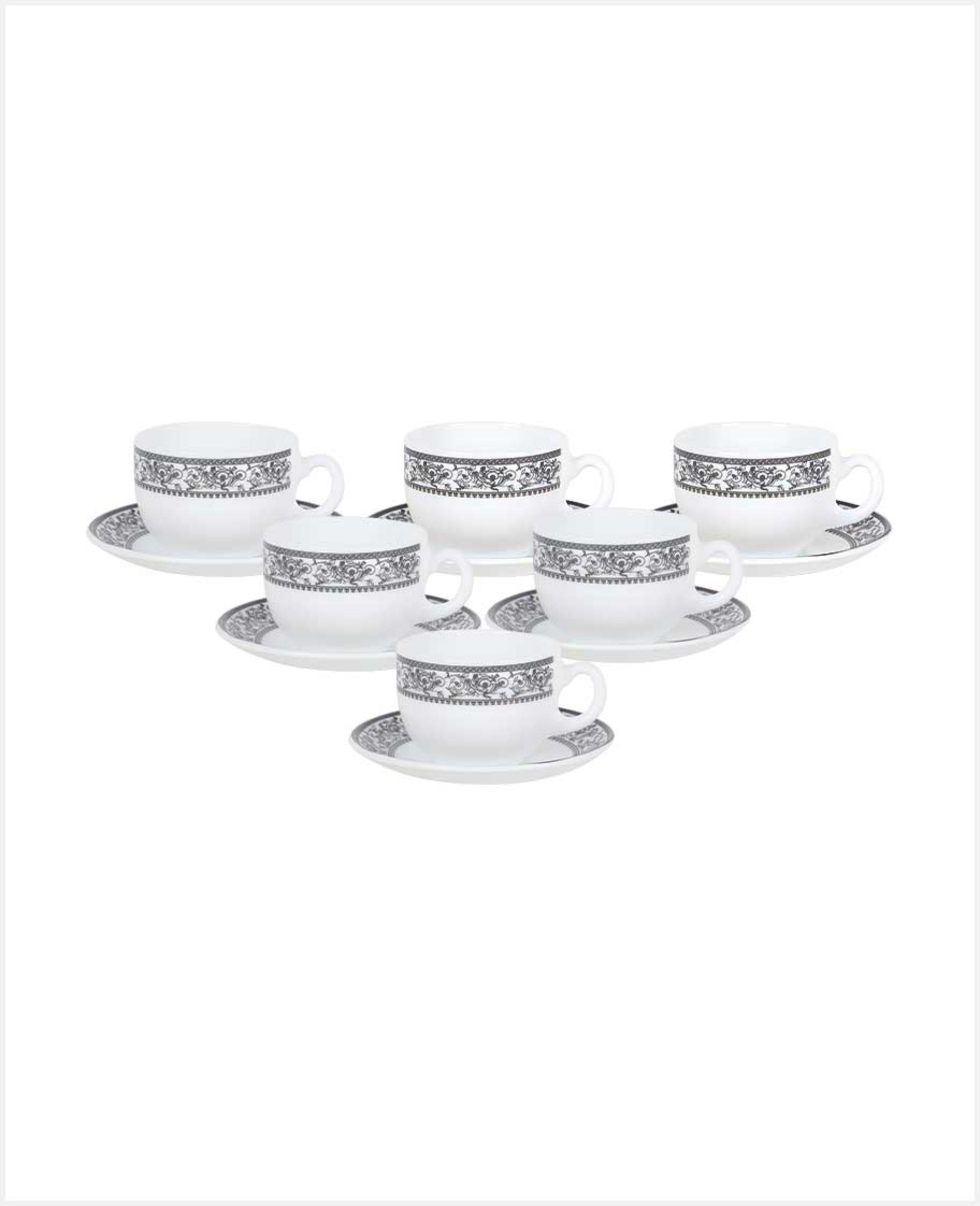 Diva La Opala Sovrana Cup & Saucer Persian Grey 12pcs Set