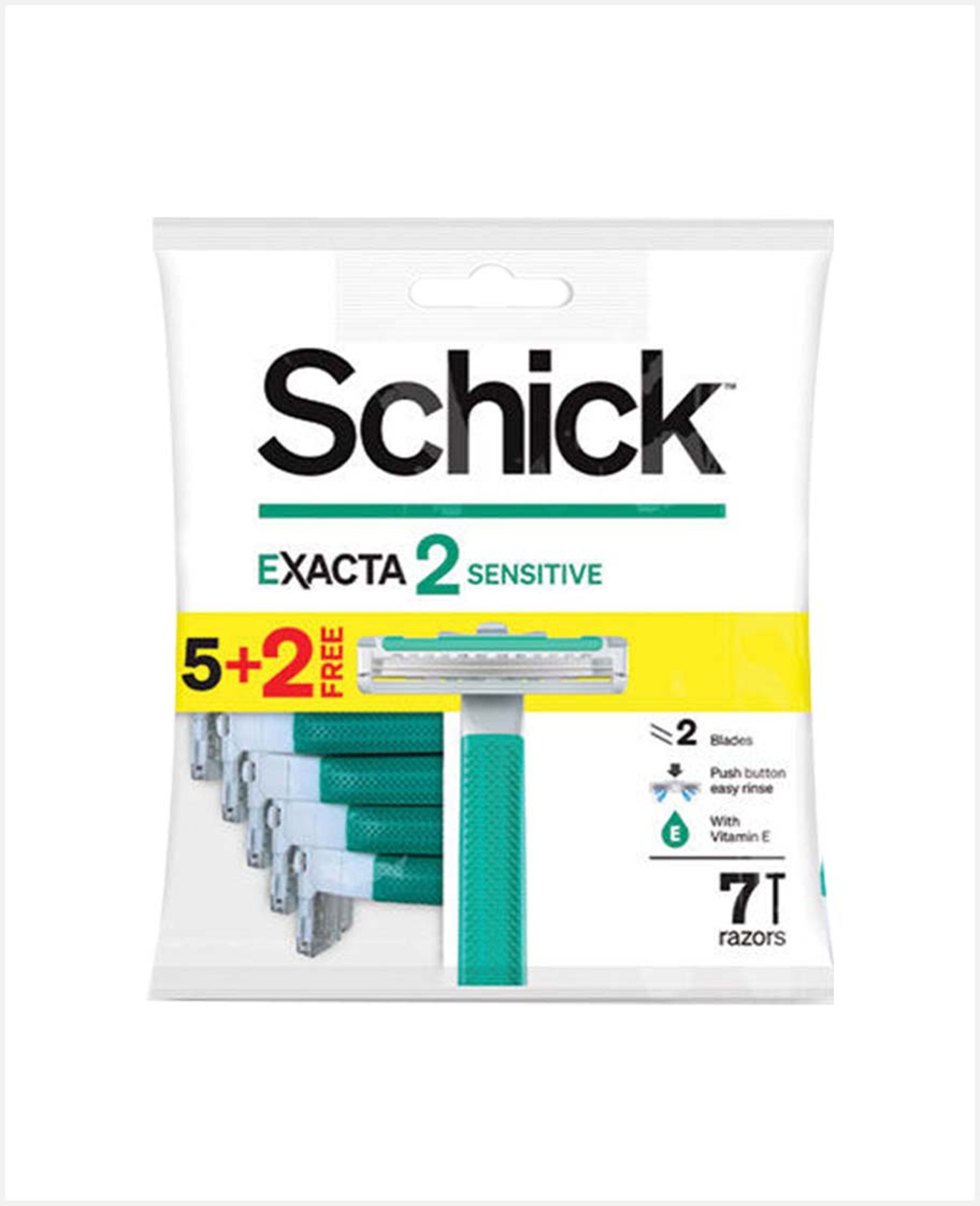 Schick Exacta 2 Sensitive Aloe & Vit. E Razors 5+2 Free