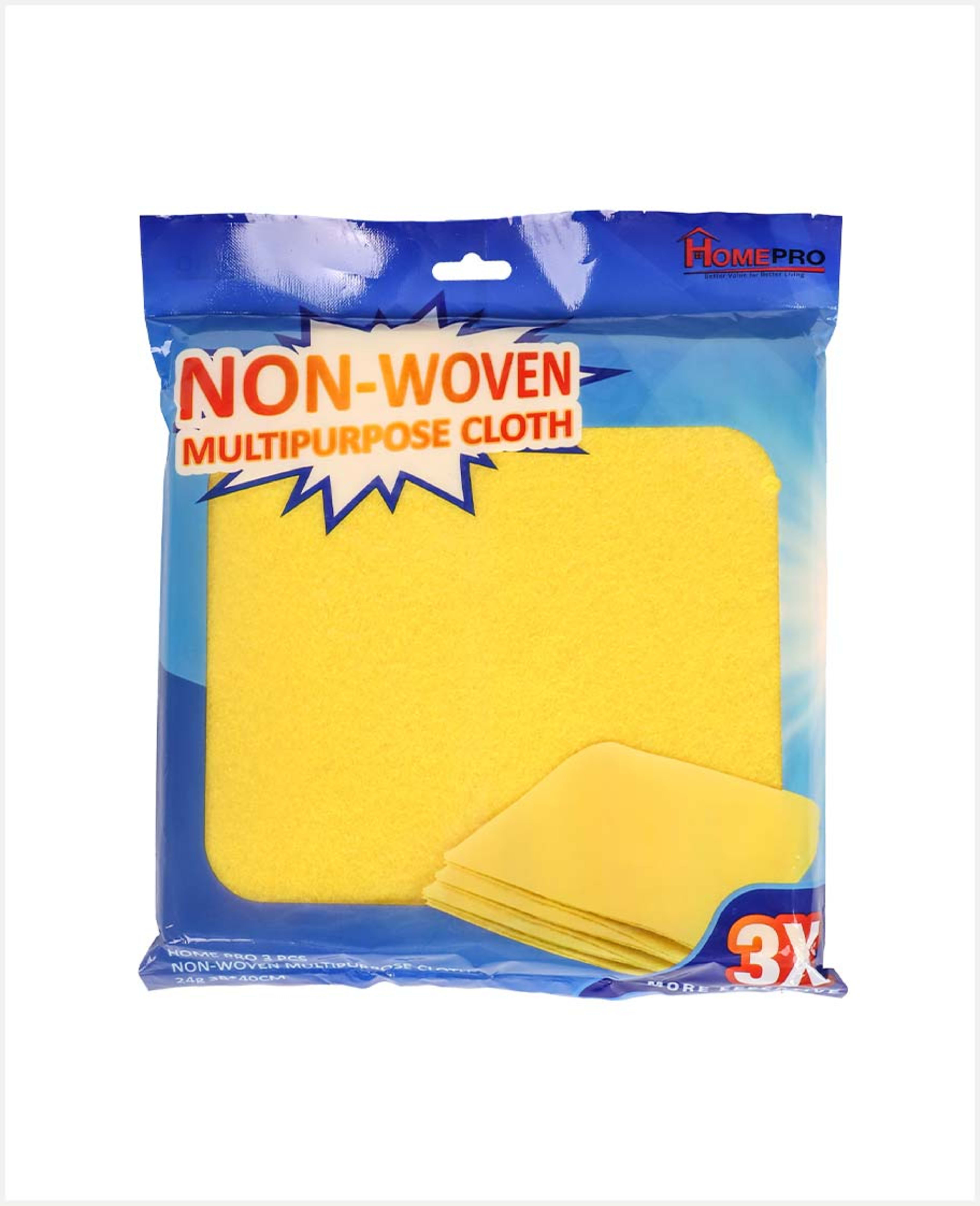 Home Pro Microfiber Cloth 3pcs 38x40cm