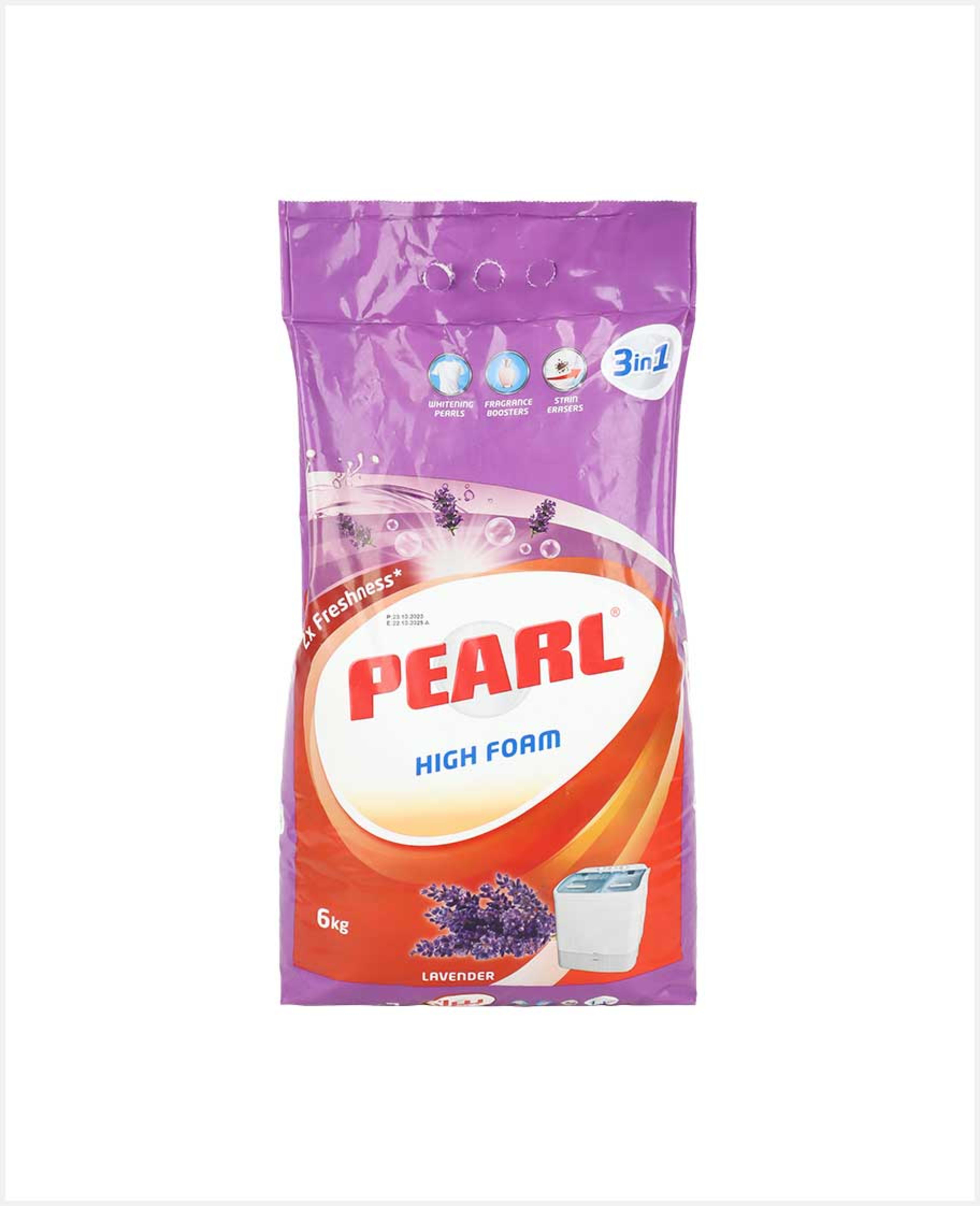 Pearl High Foam Detergent Powder Lavender 6kg Sp.offer - image 2