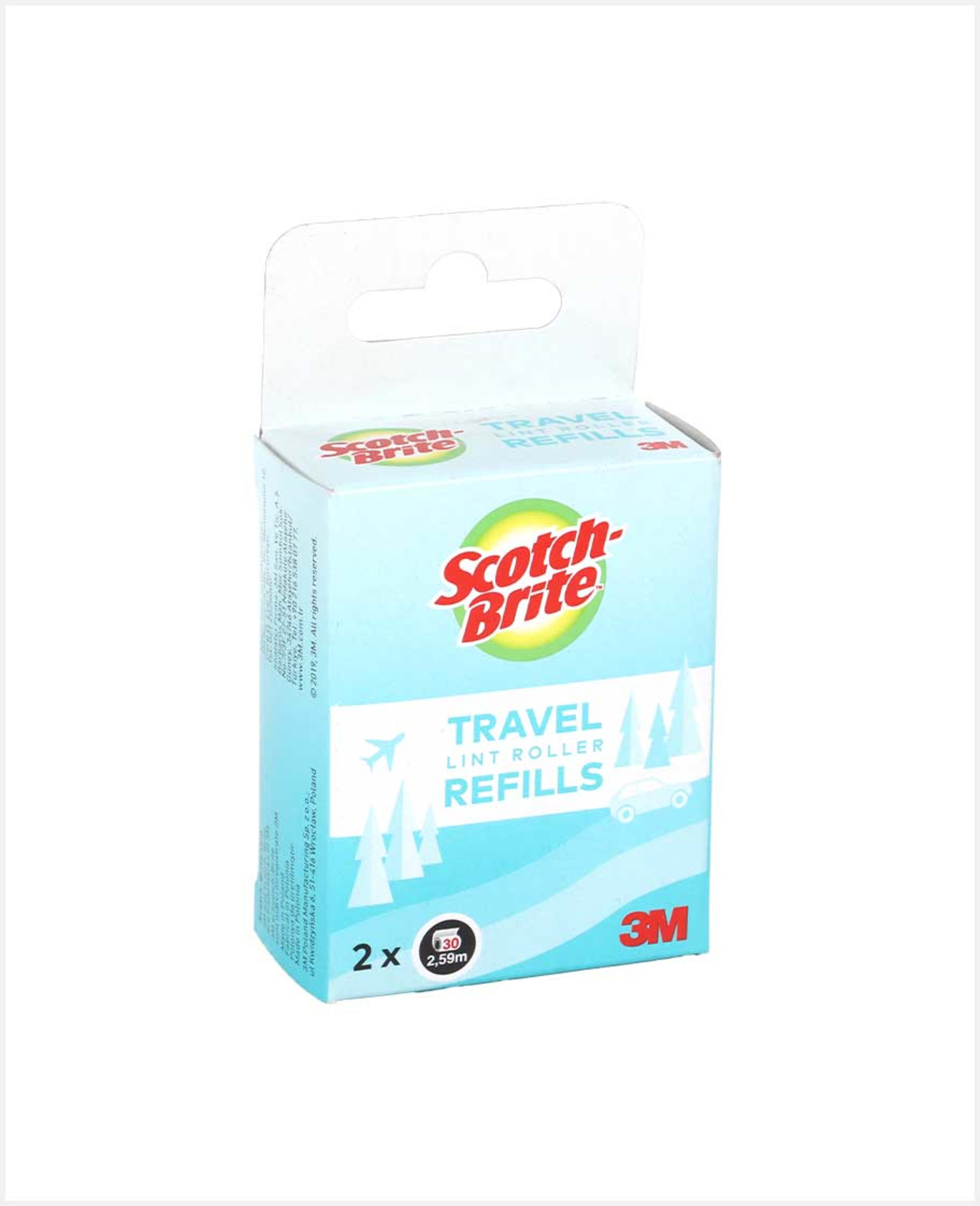 Scotch-brite Travel Lint Rollers Refills 2pcs