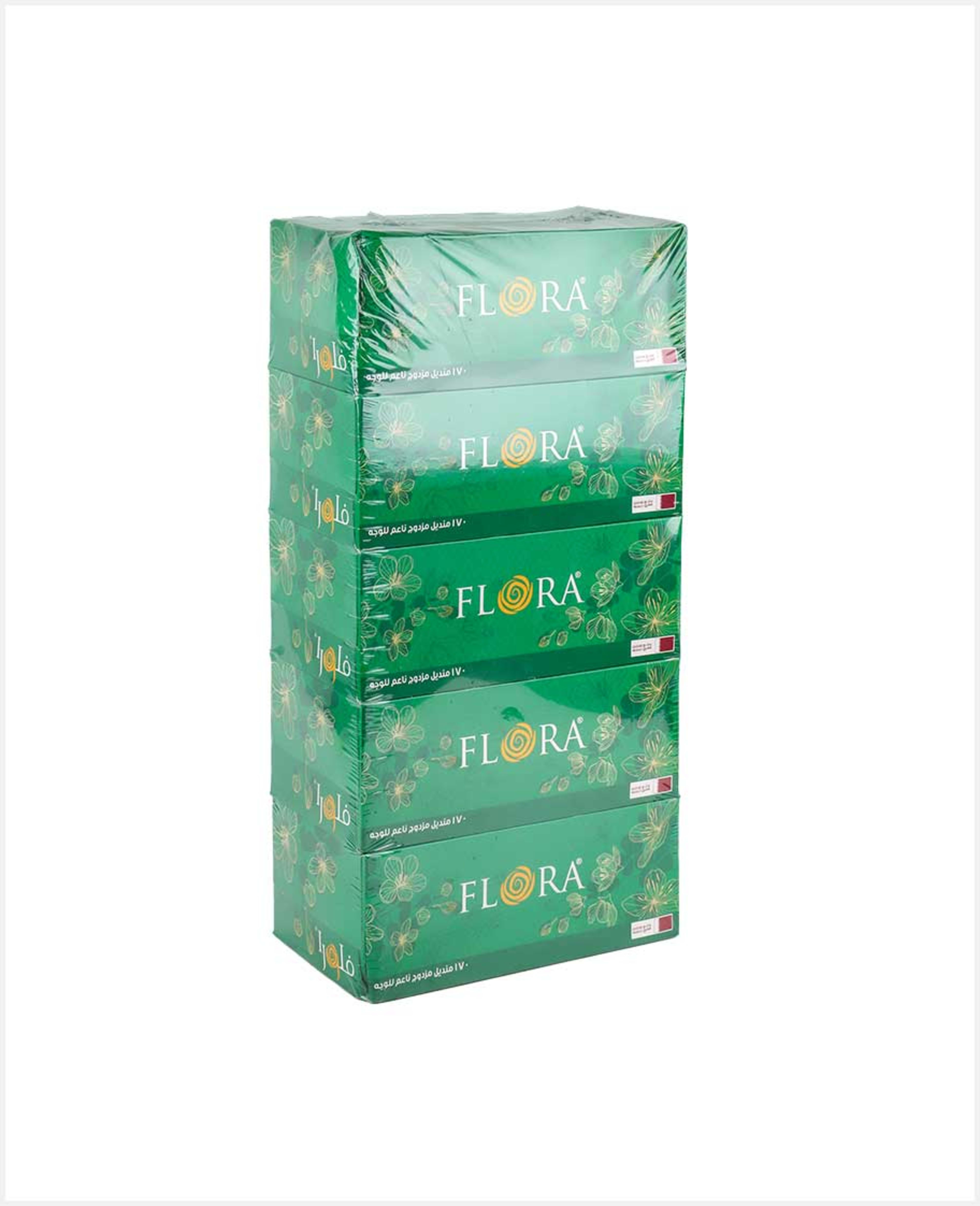Flora Soft Facial Tissues 170x2ply Promo