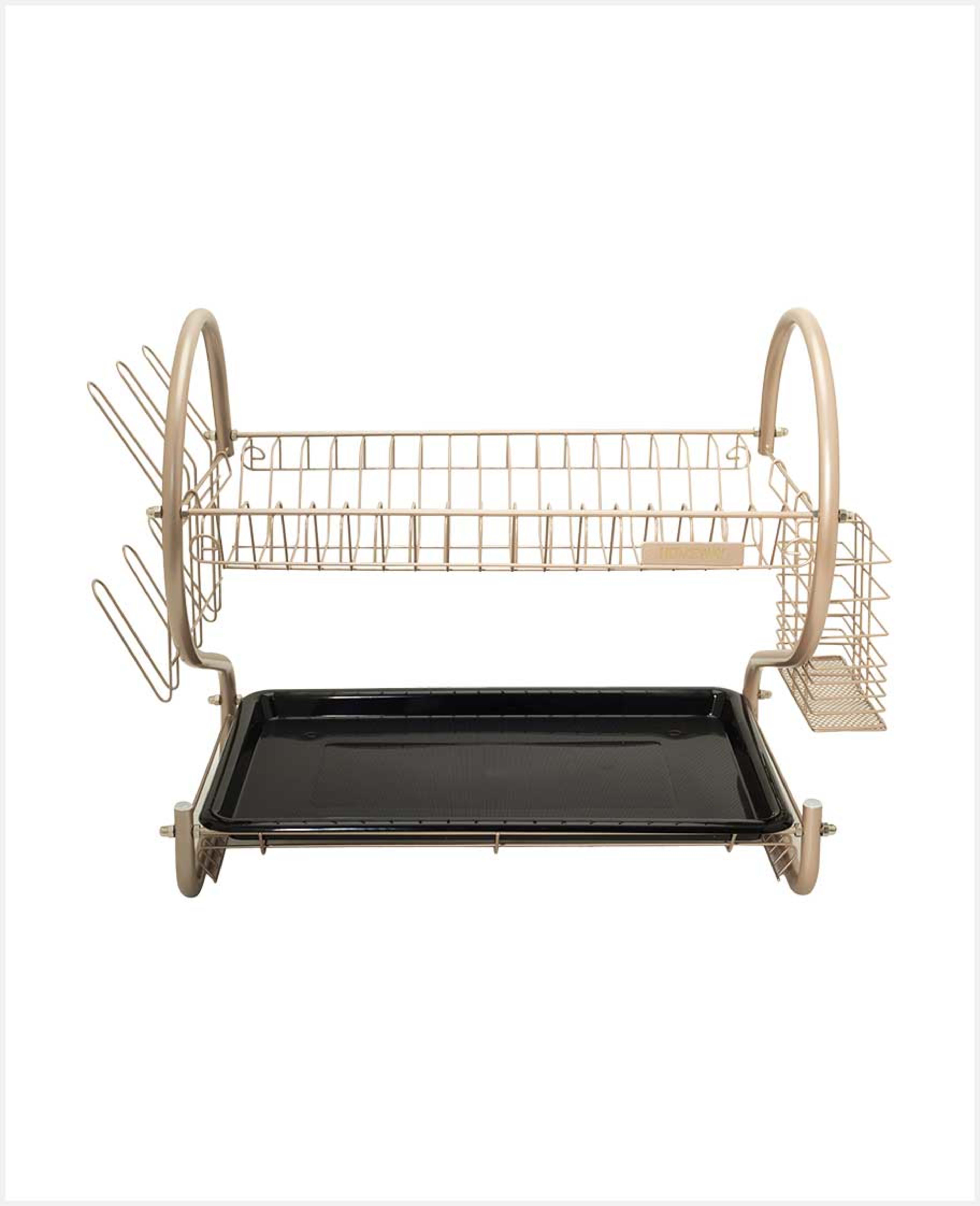 Homeway 2 Tier Dish Rack with Tray 16inch Hw3852 - image 2