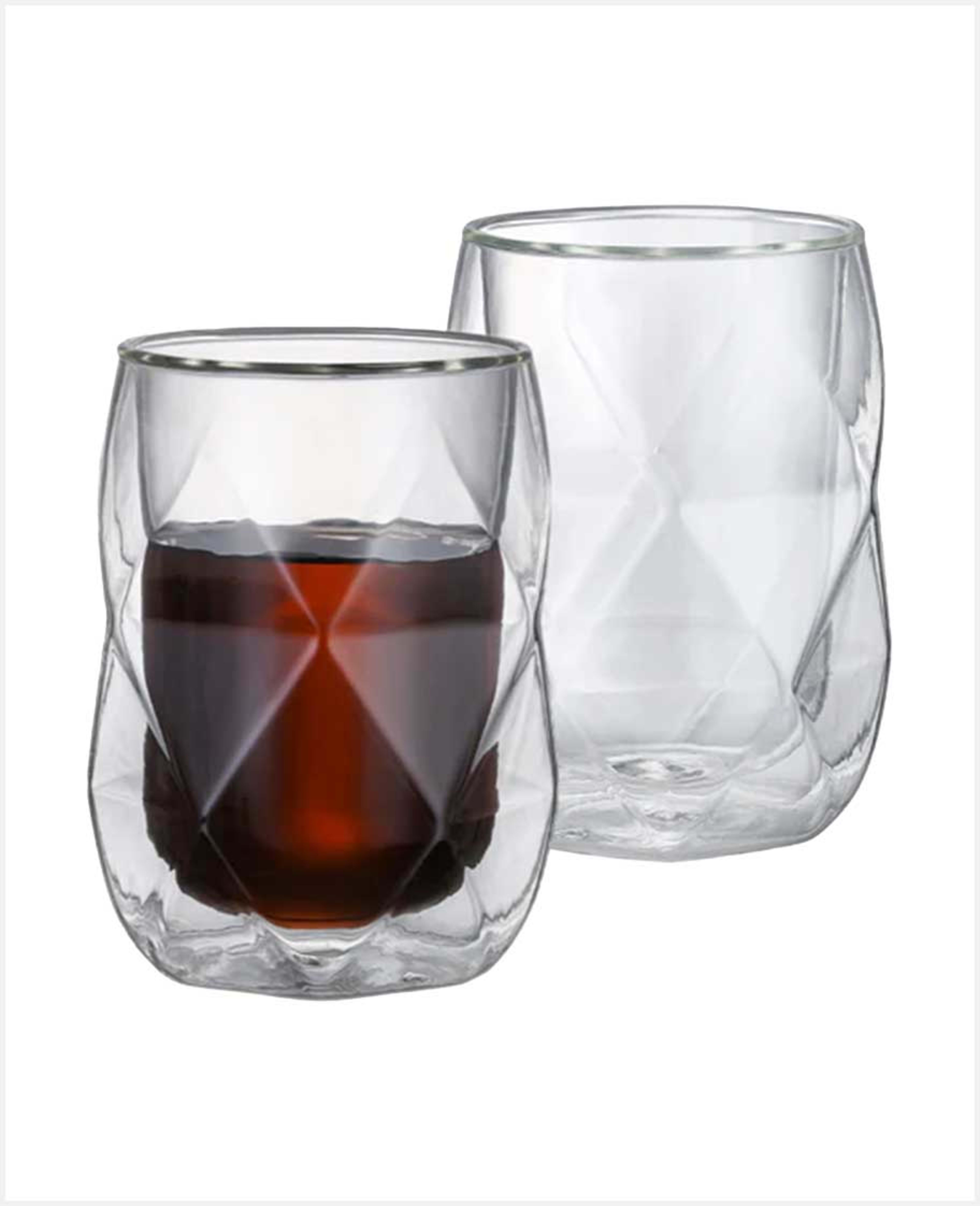 1chase Borosilicate Diamond Shape Glass 2pcs Set 350ml 1ch-271-dmd250-2pcs