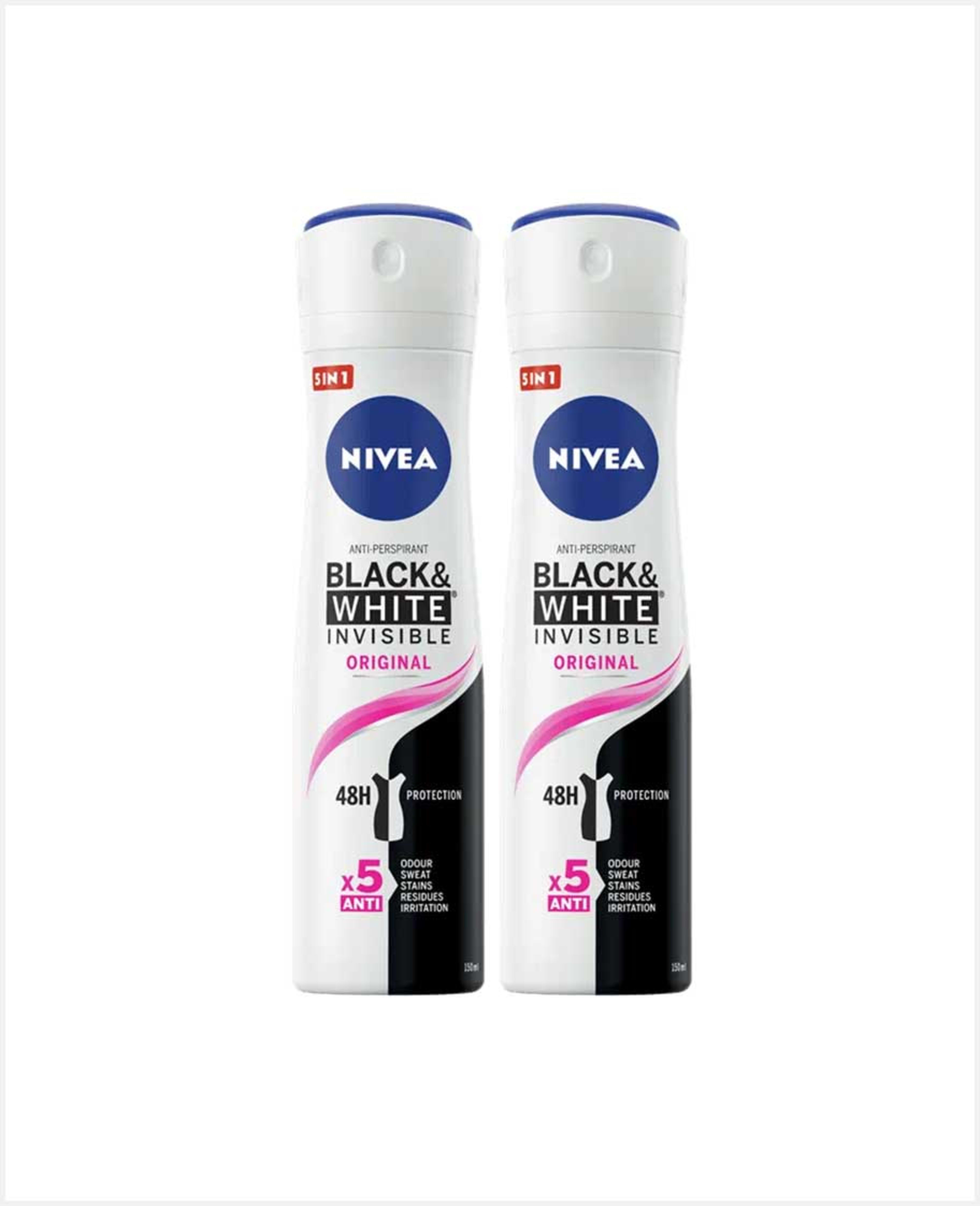 Nivea Invisible B & W Deo Spray 2x150ml @13%off - image 2