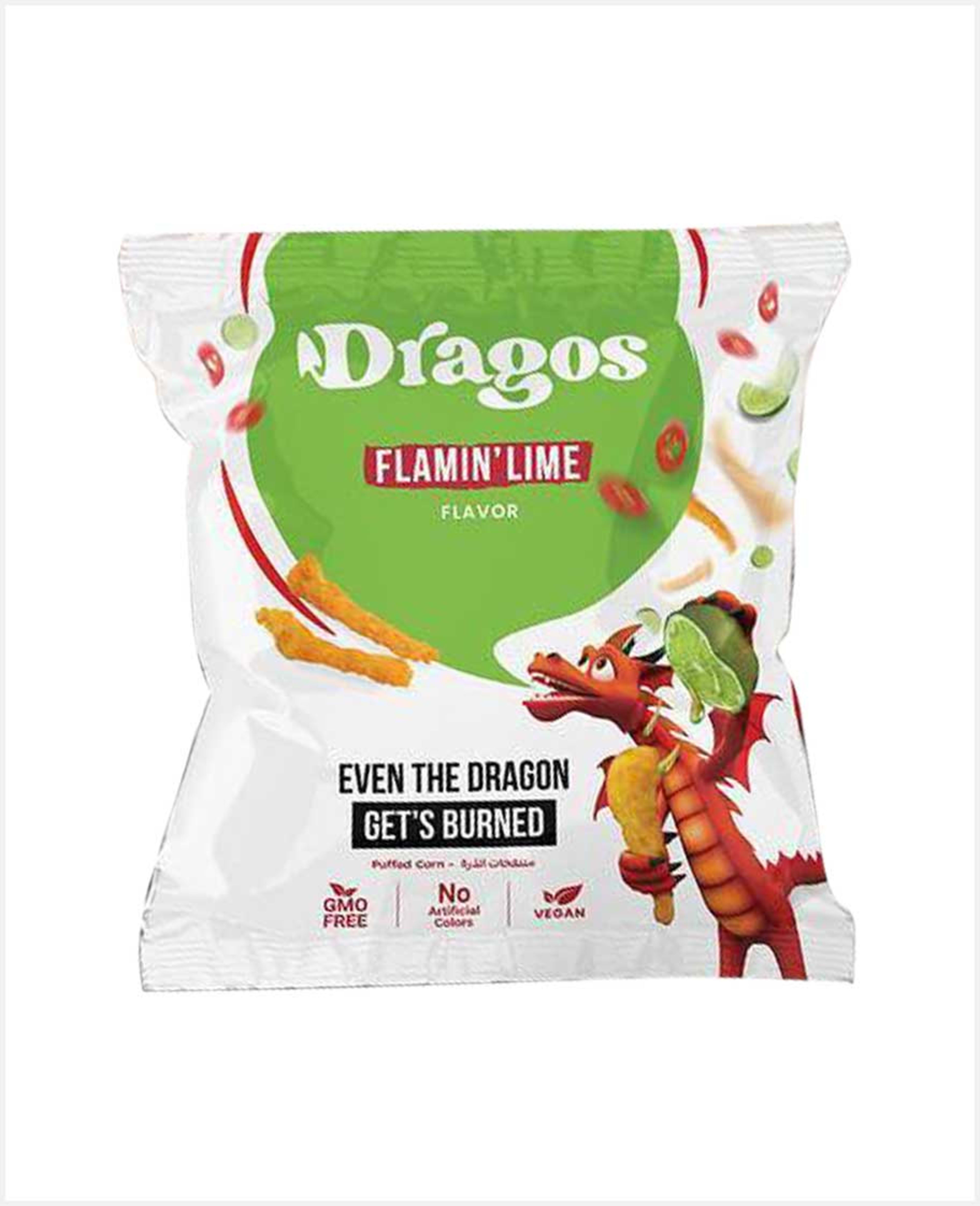 Dragos Puffed Corn Flamin Lime Flavor 100gm - image 2