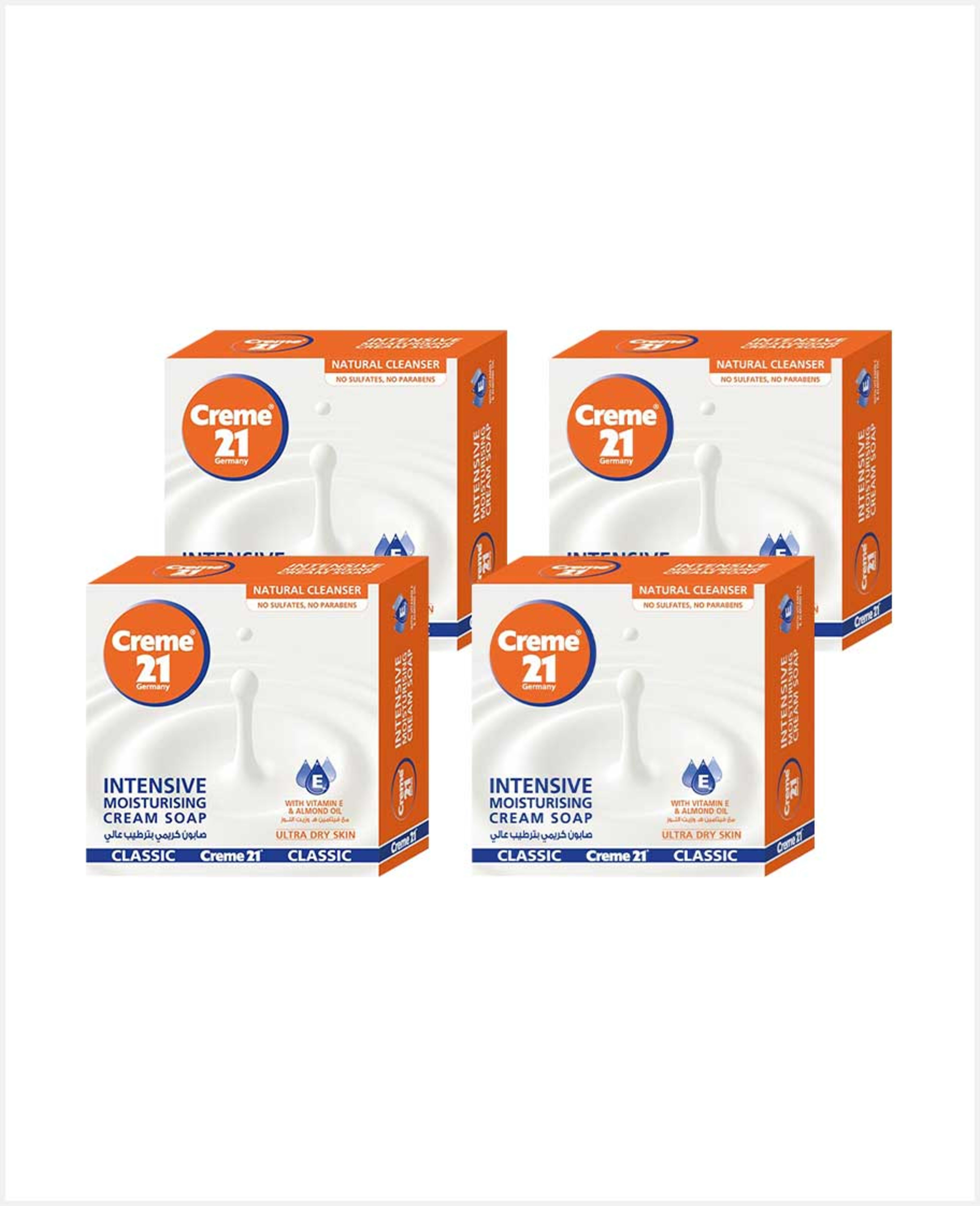 Creme 21 Intensive Moisturizing Cream Soap 4sx125gm