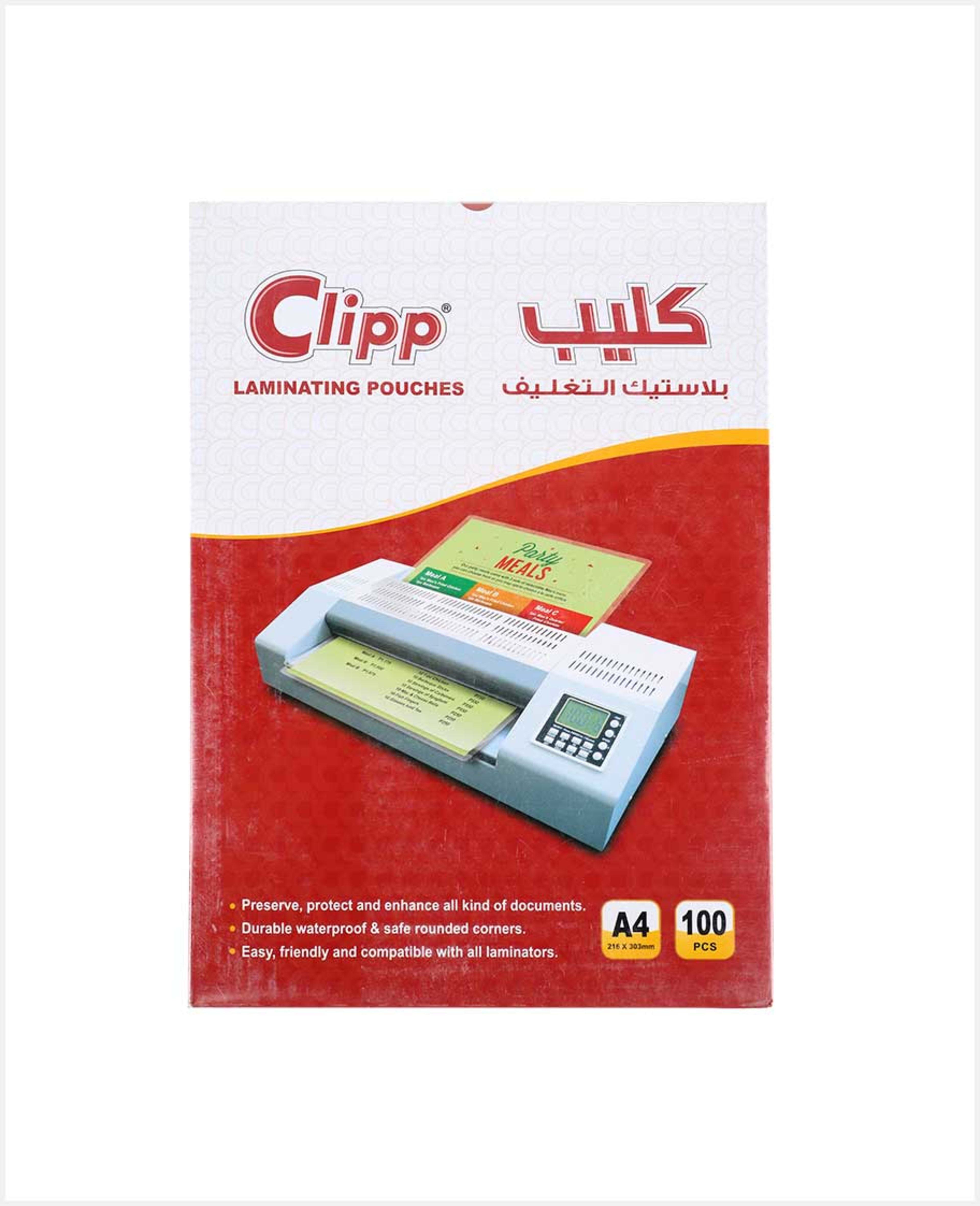 Clipp Laminating Pouches A4 100pcs Cp-l216303a