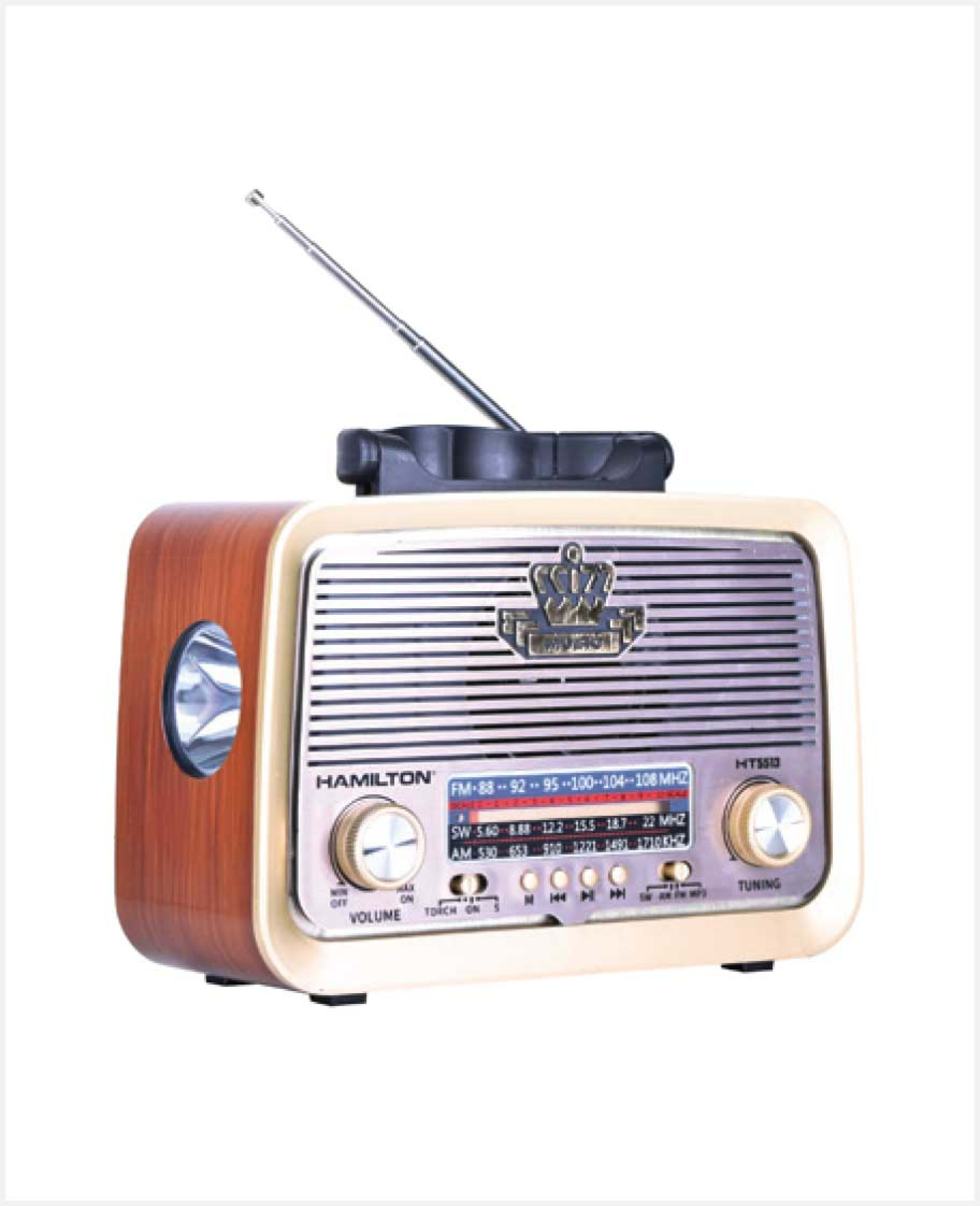 Hamilton Rechargeable 3 Band Radio Bt/usb/tf Player Ht5513
