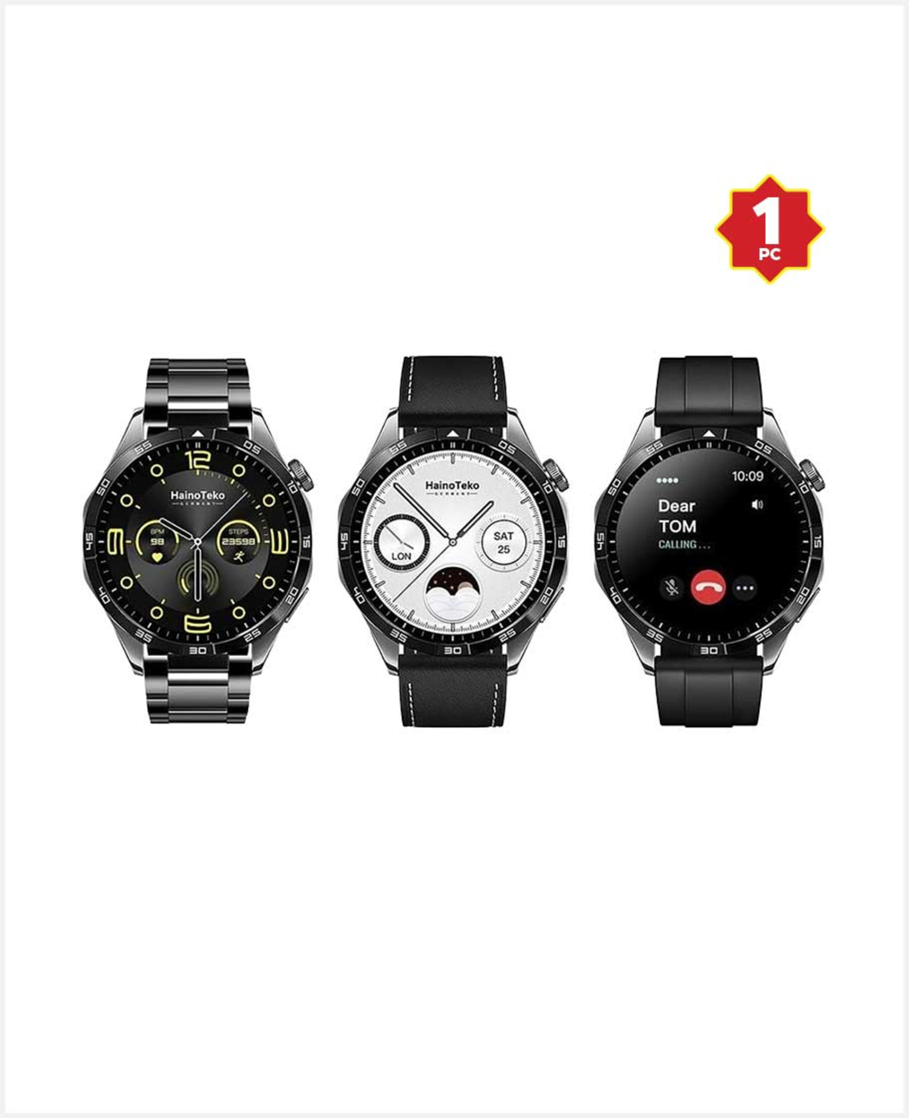 Haino Teko Gt4 Watch with 3 Pair Strap Rw-44