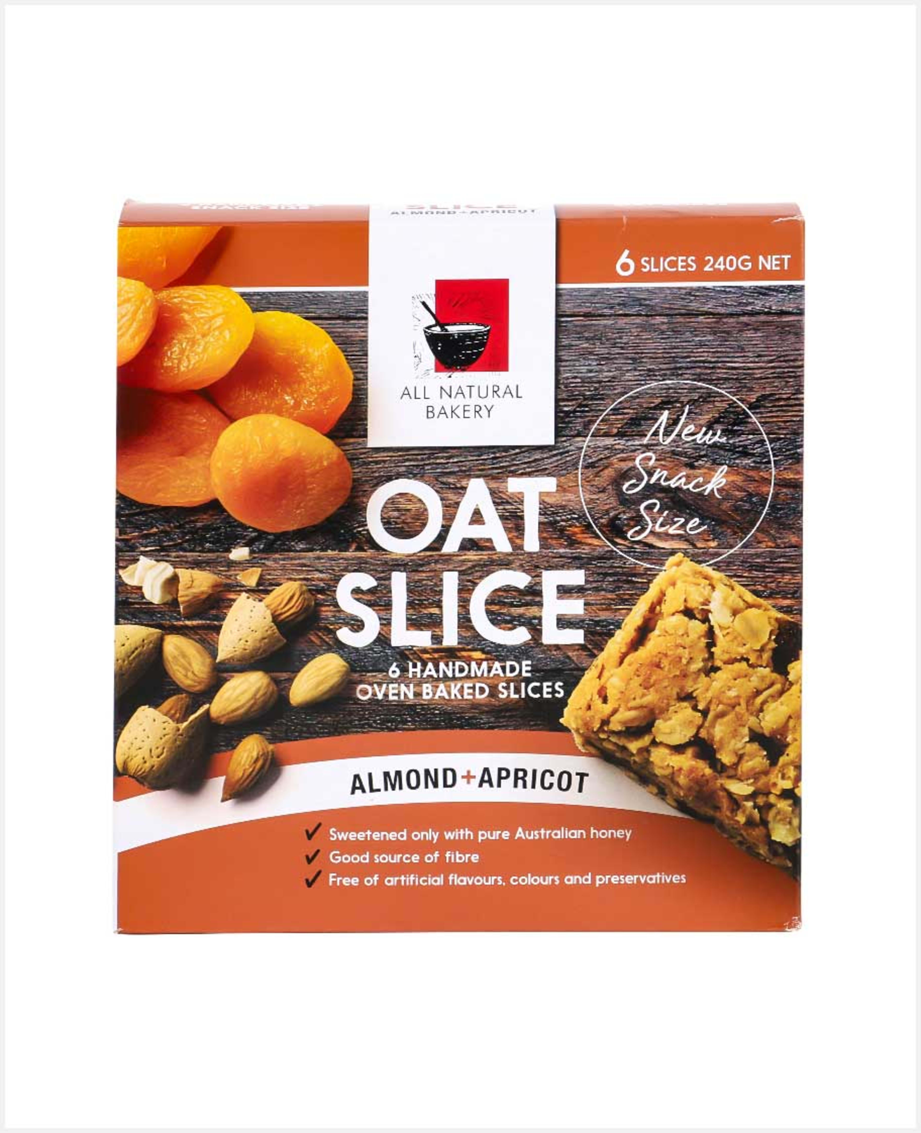 All Natural Bakery Almond+apricot Oat Slice 40gm - image 2