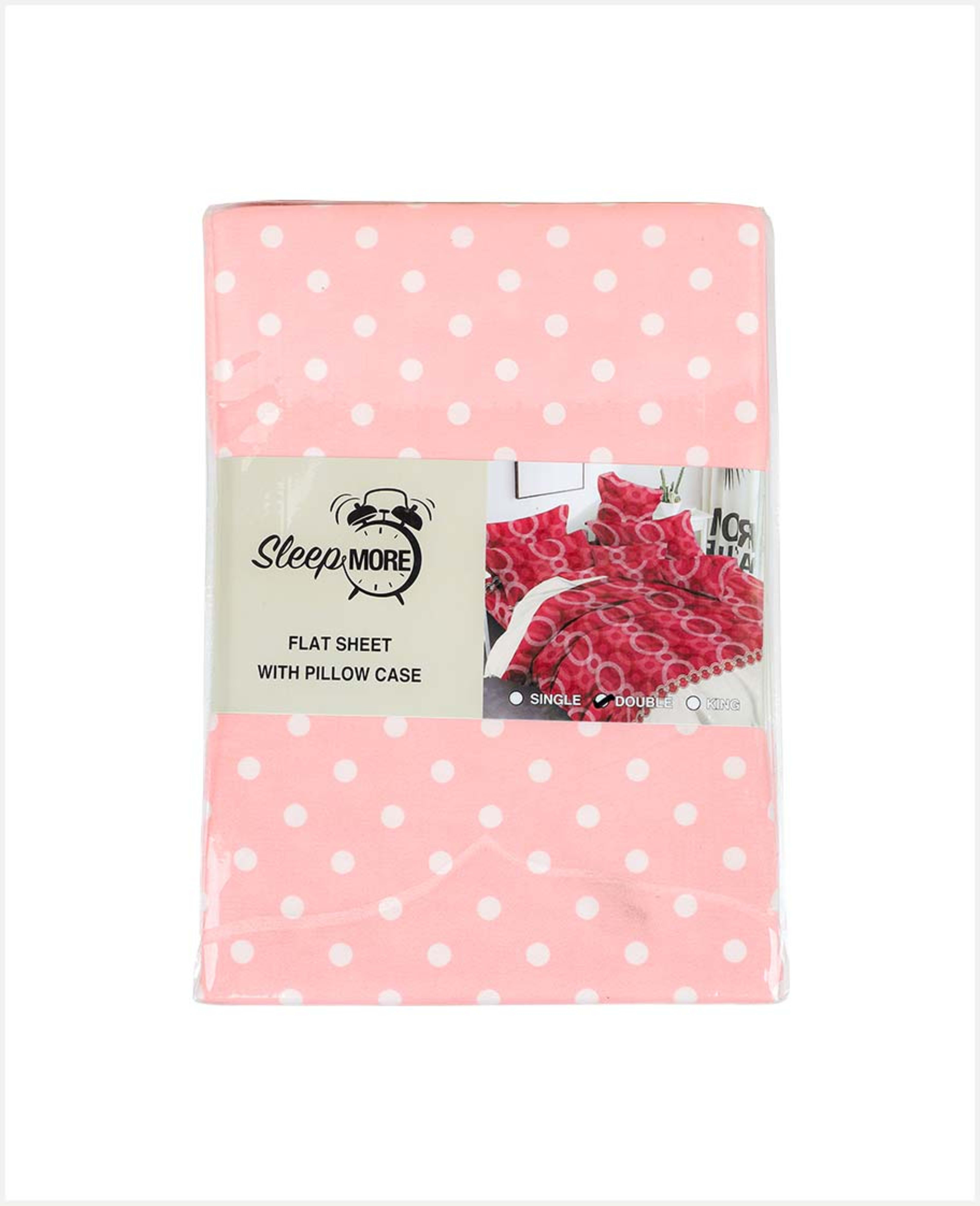 Sleepmore Bed Sheet Double with 2 Pillow Case 205x240cm