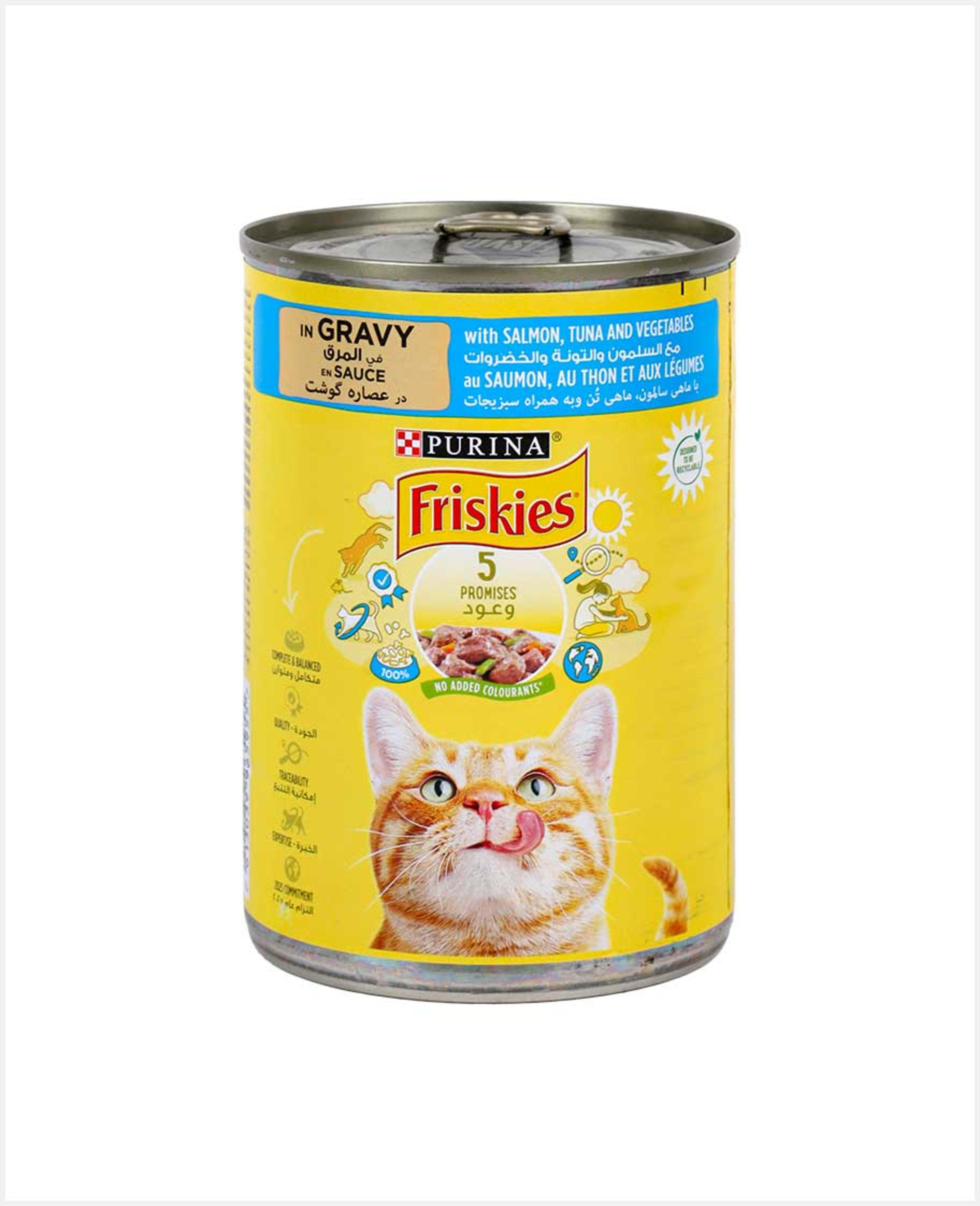 Purina Friskies in Gravy Salmon, Tuna & Vegetables 400gm