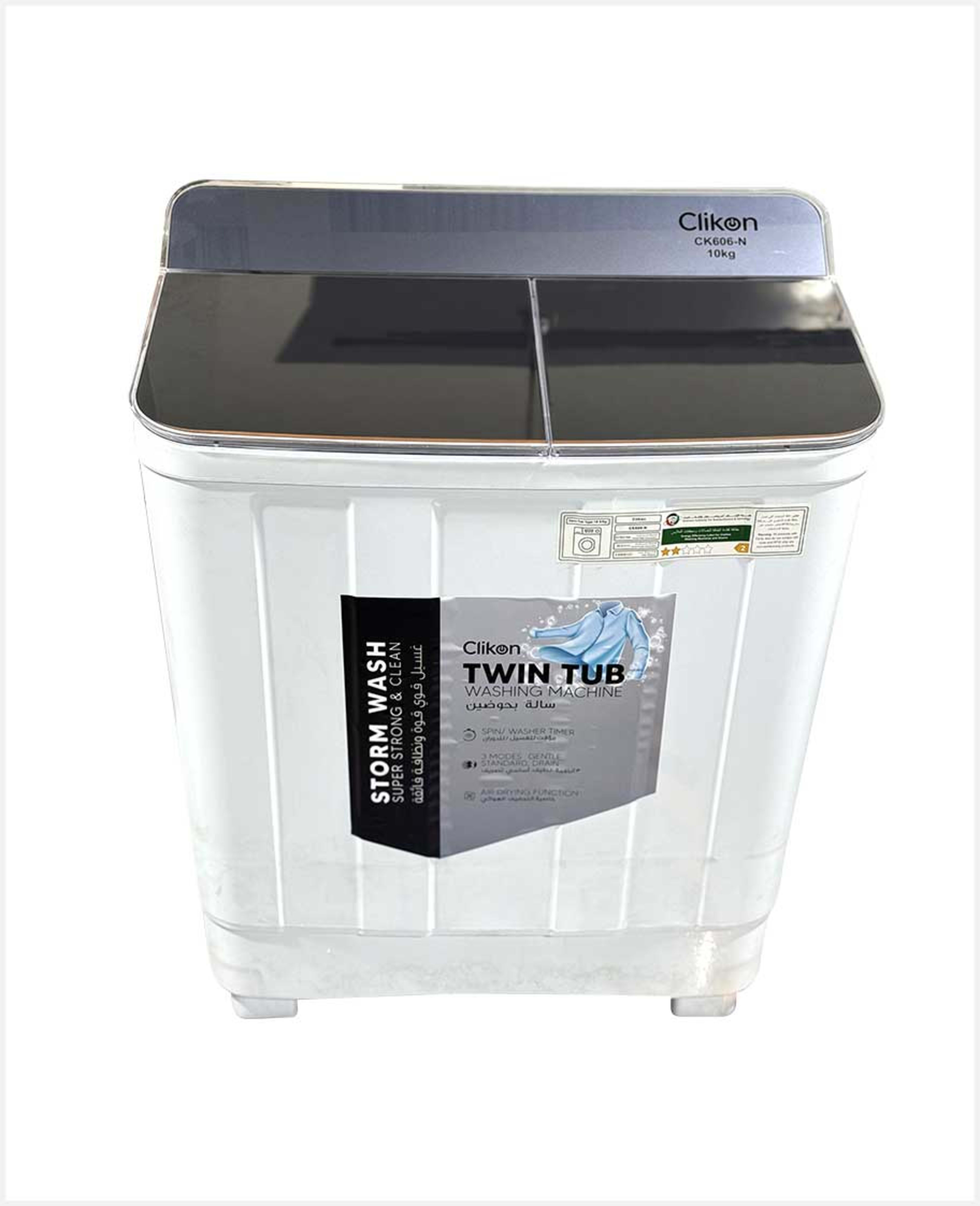 Clikon Semi Automatic Washing Machine 10kg Ck606-n