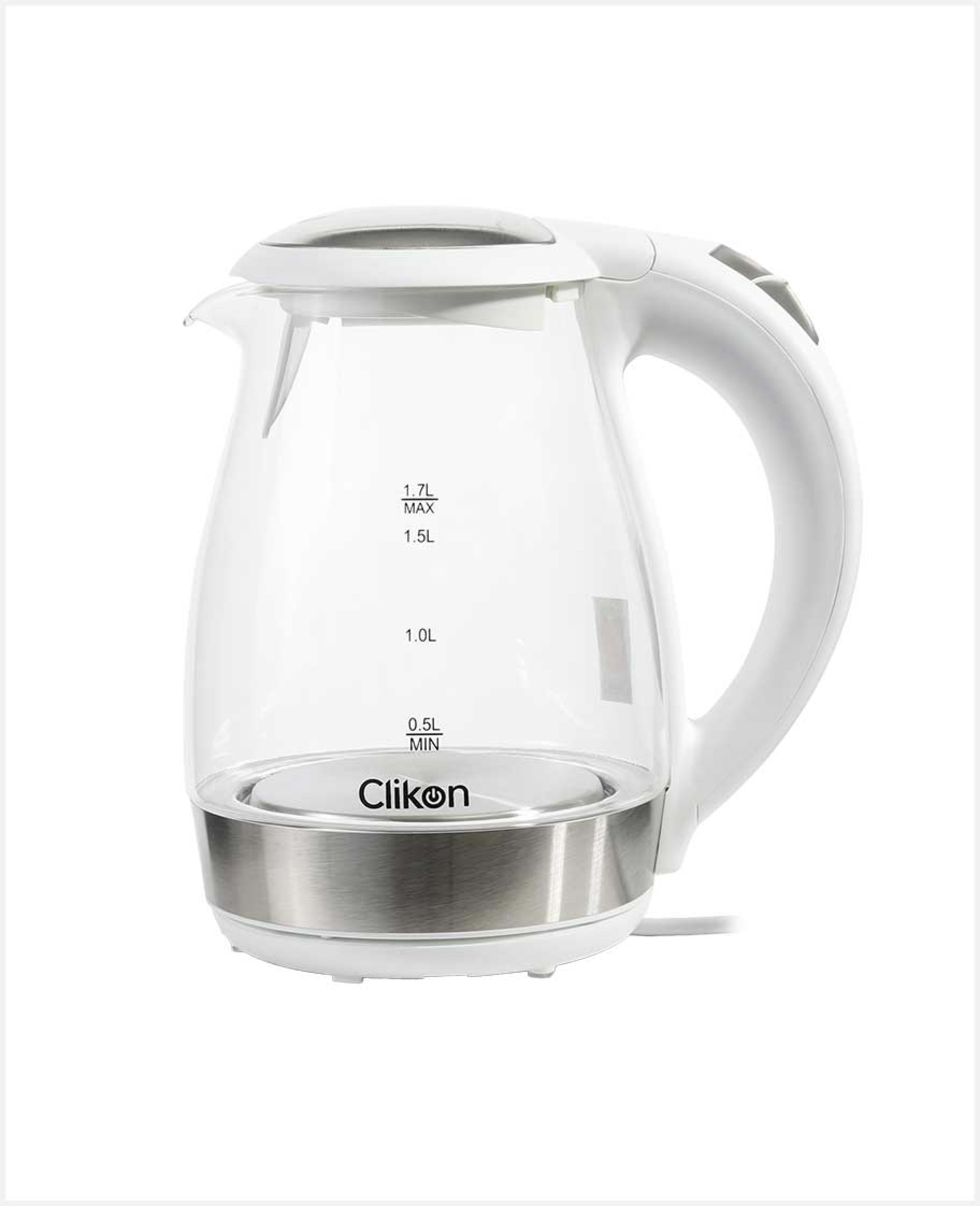 Clikon Electric Kettle Glass Body with LED 1.7l Ck5128