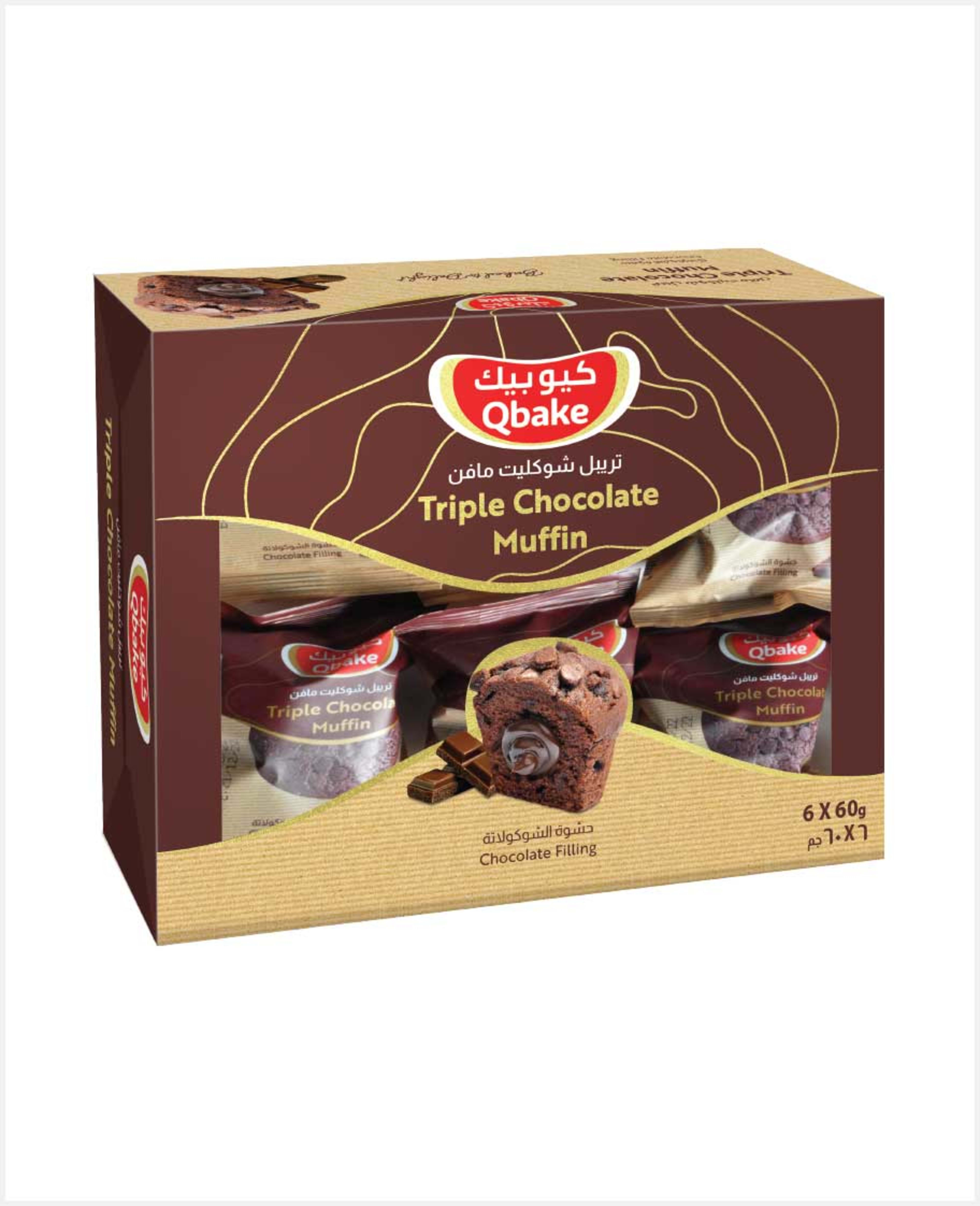 Qbake Triple Chocolate Muffin 60gm