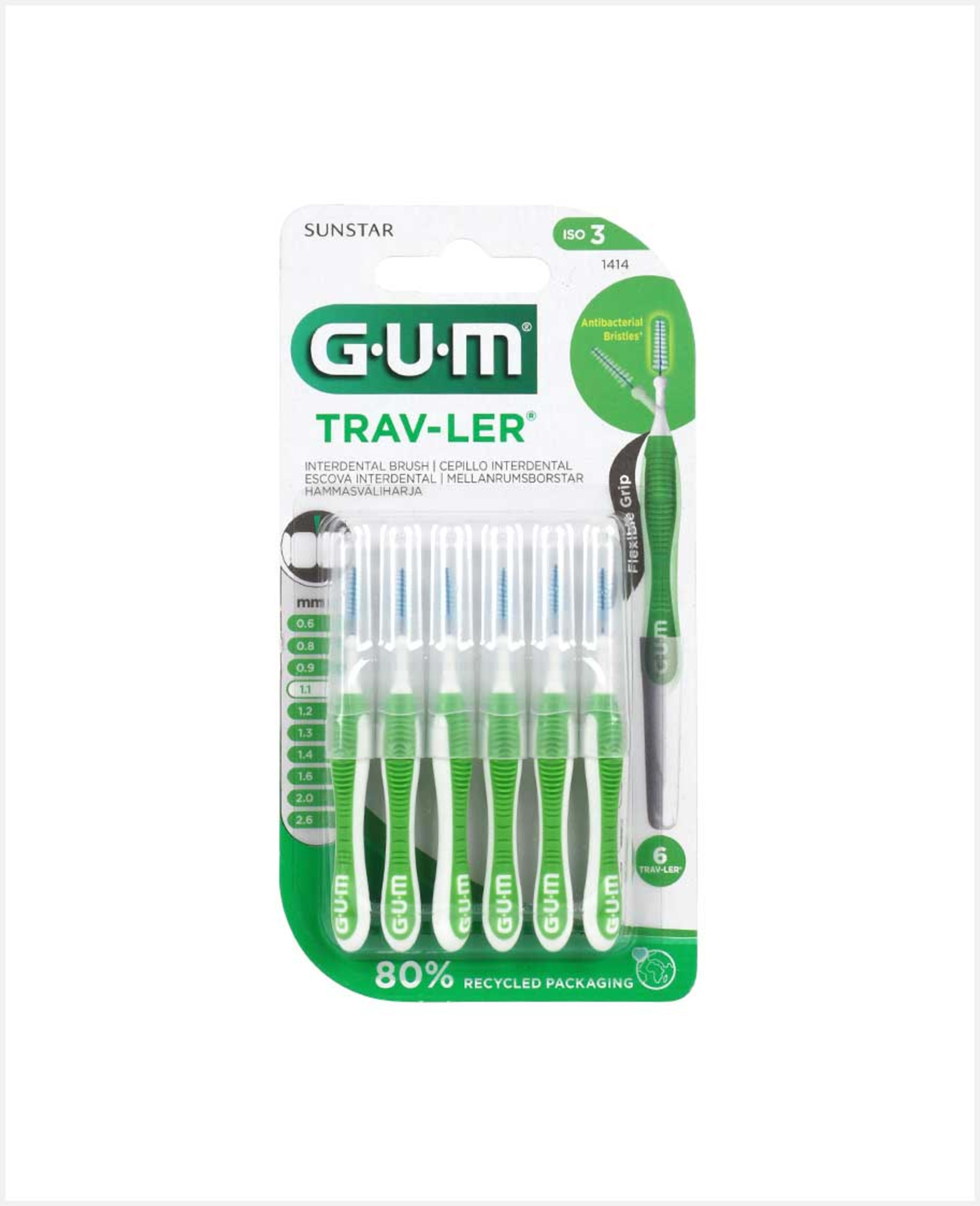 Gum Sunstar Trav-ler Interdental Brush #1414