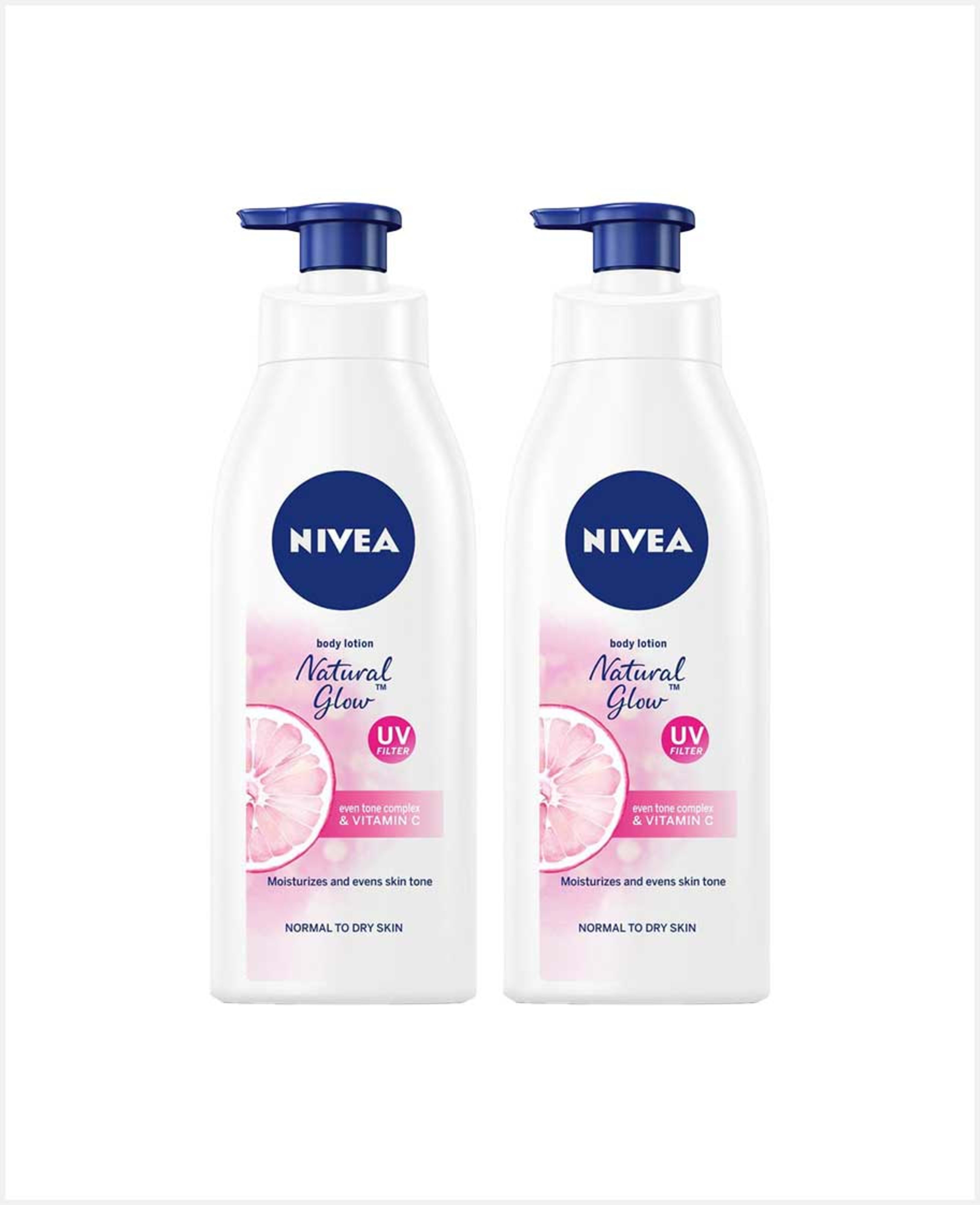 Nivea Natural Glow Body Lotion 2x400ml @15%off