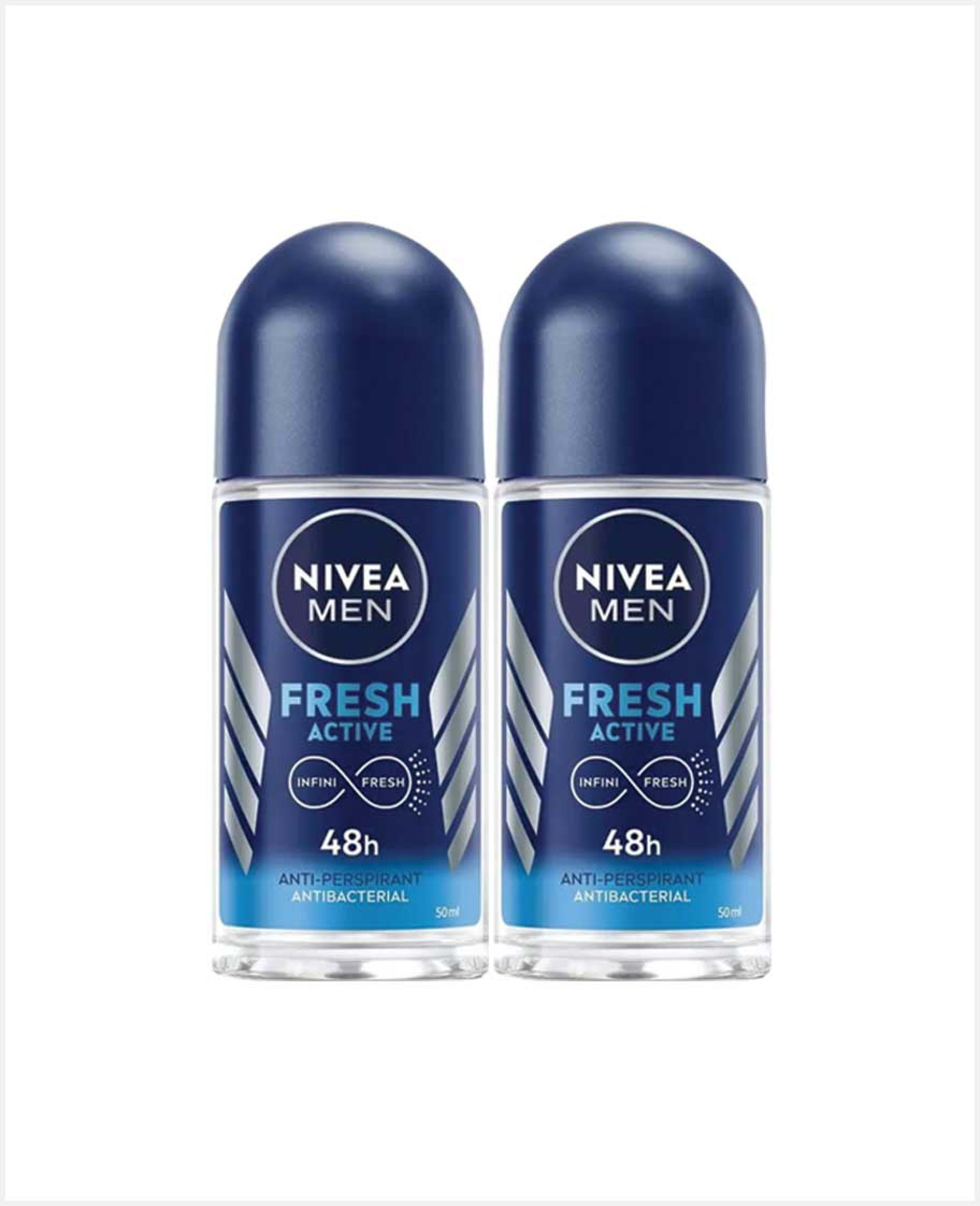 Nivea Men Fresh Deodorant Roll on 2x50ml @15%off