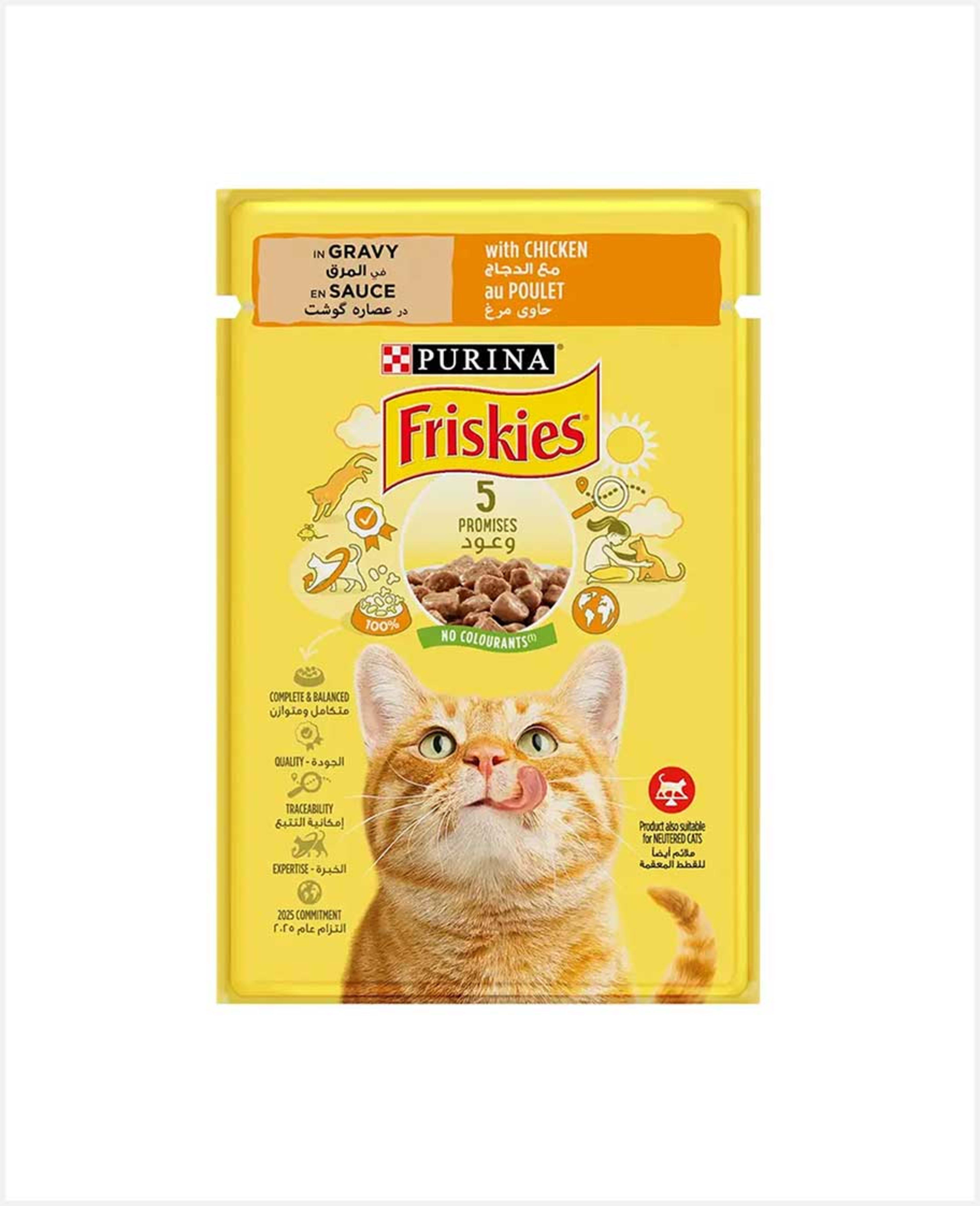 Purina Friskies 5 Promises with Chicken in Gravy 85gm