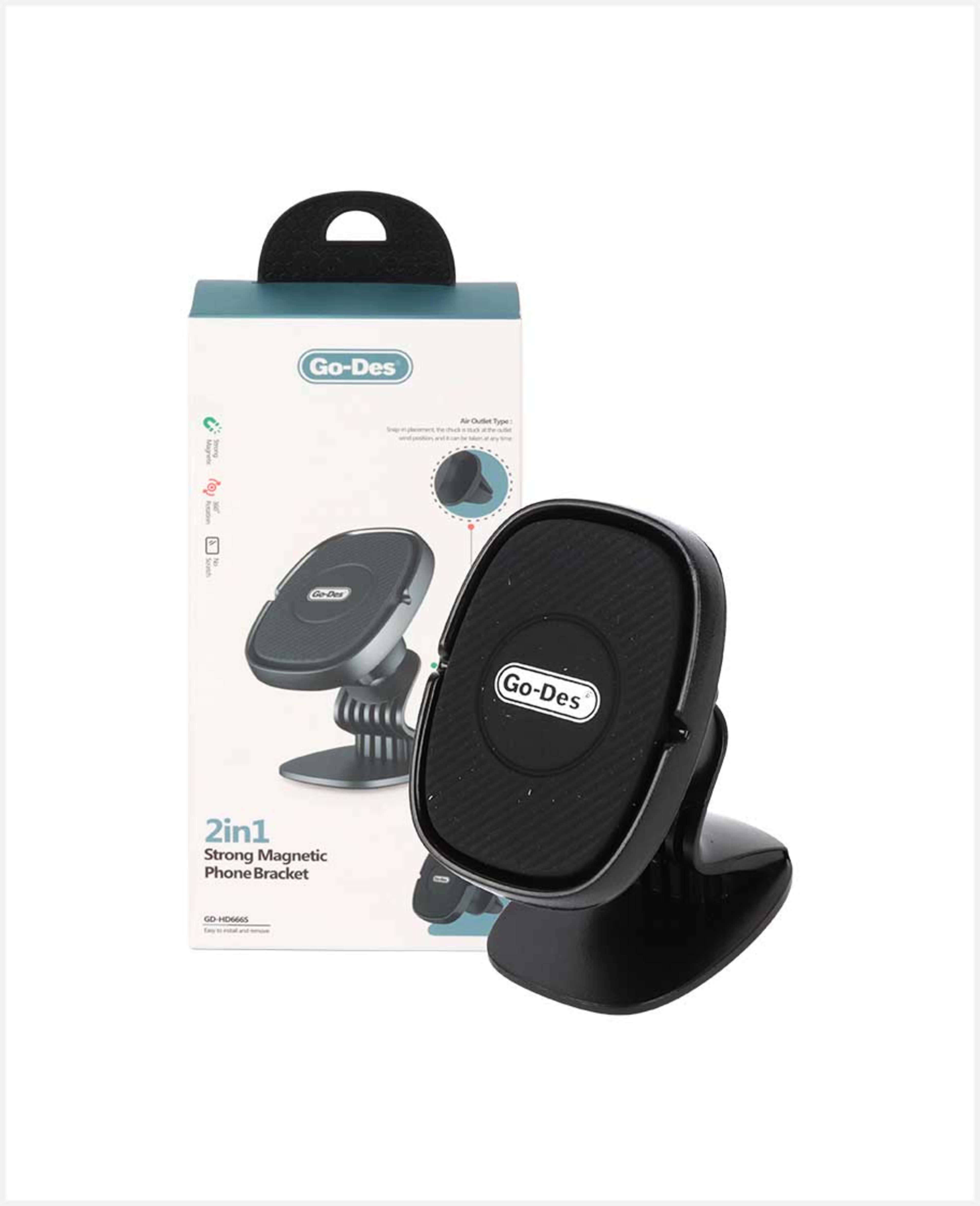 Go-des 2in1 Strong Magnetic Phone Bracket Hd6665