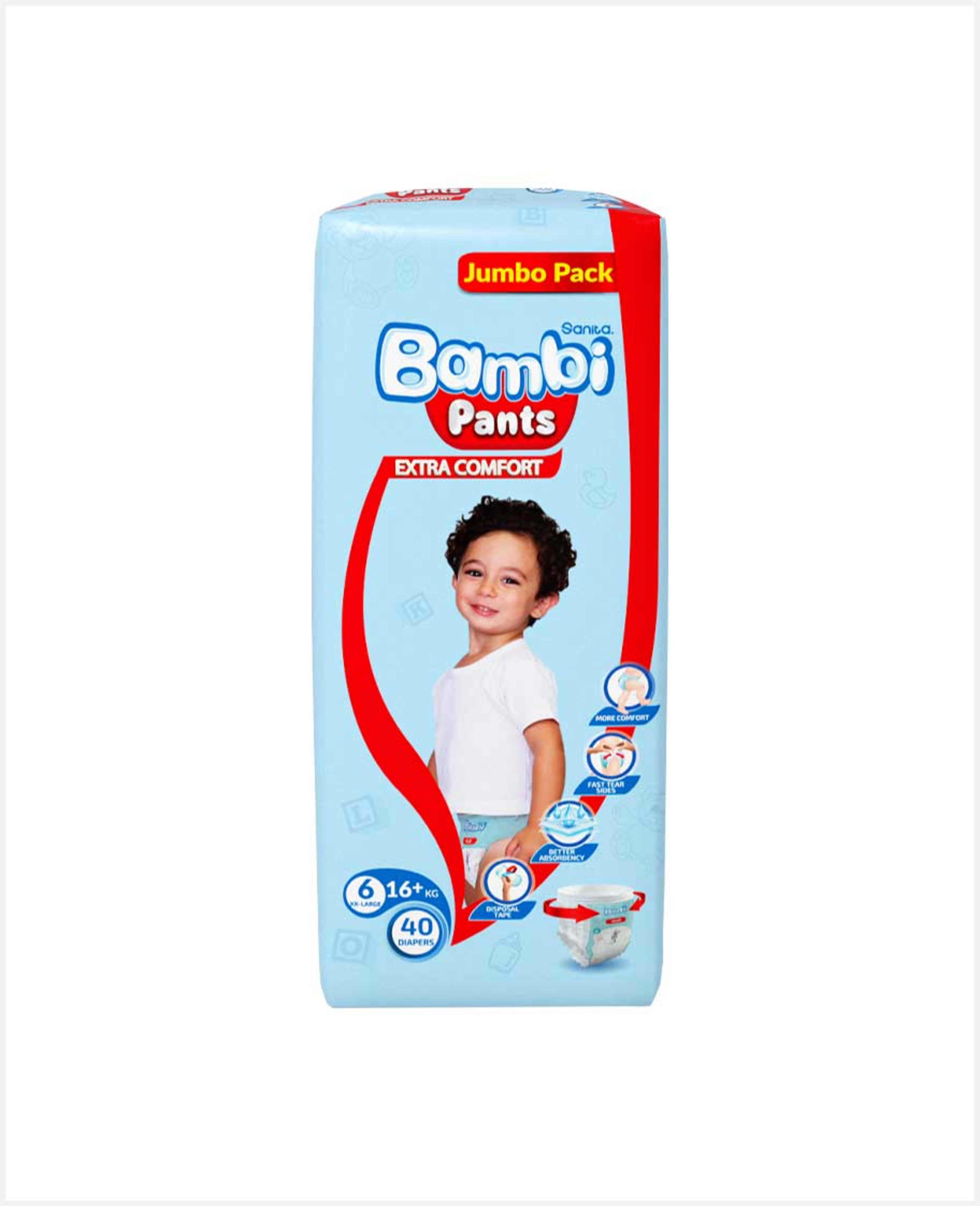 Sanita Bambi Diaper Pants 6 XXL Jumbo Pack 40pcs @sp.offer