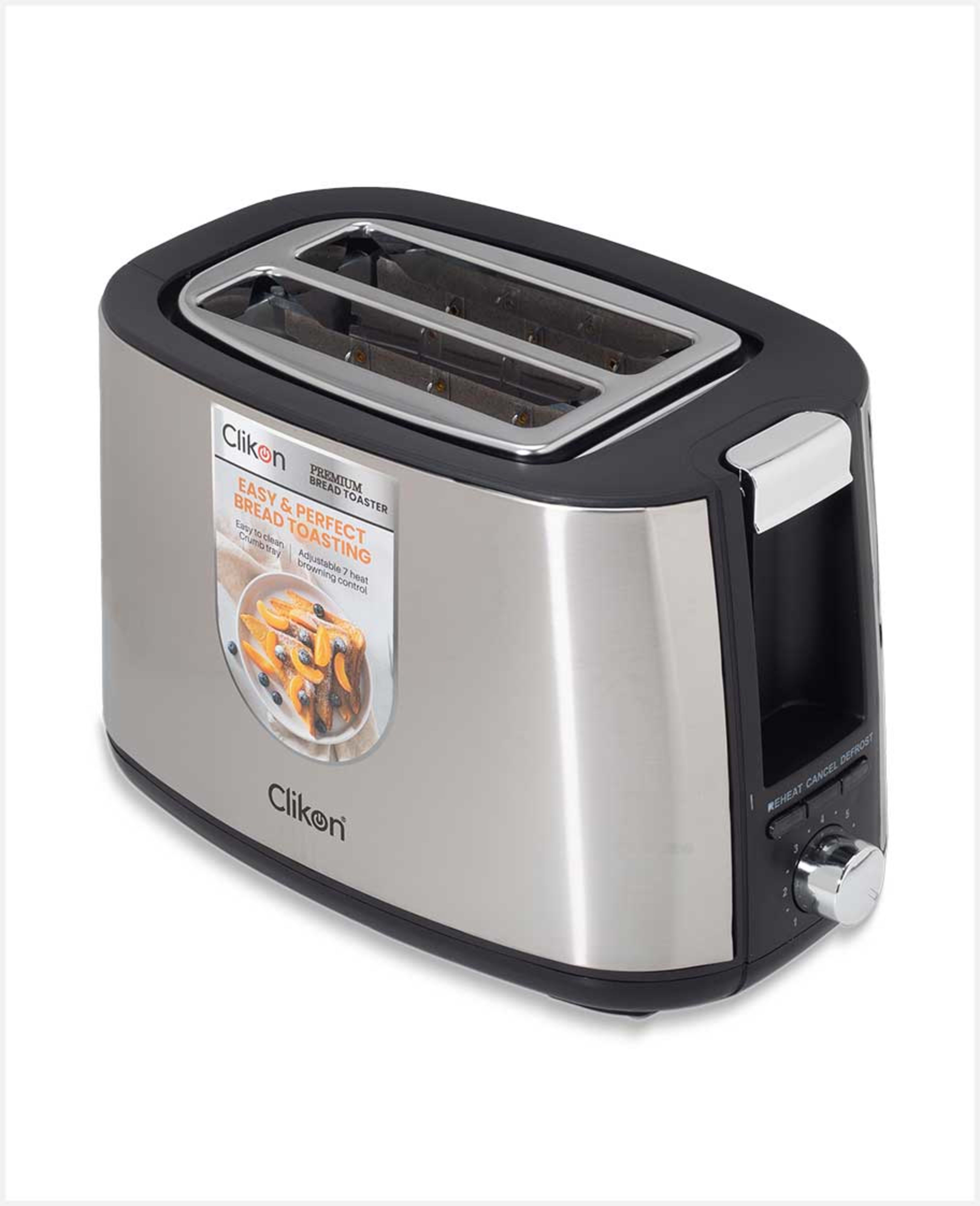 Clikon Premium Bread Toaster 650-750w Ck2458