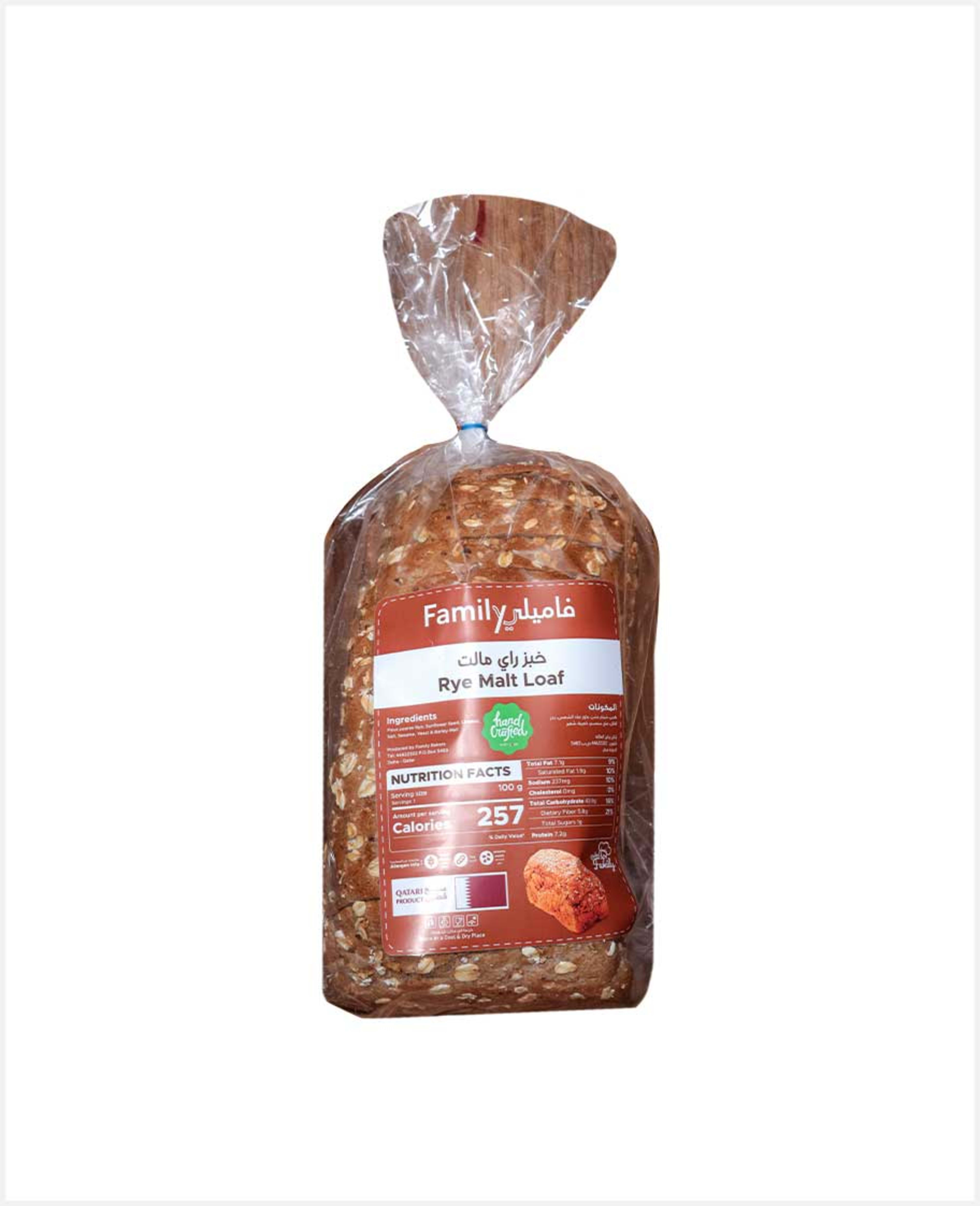 Family Bakers Rye Malt Loaf 450gm