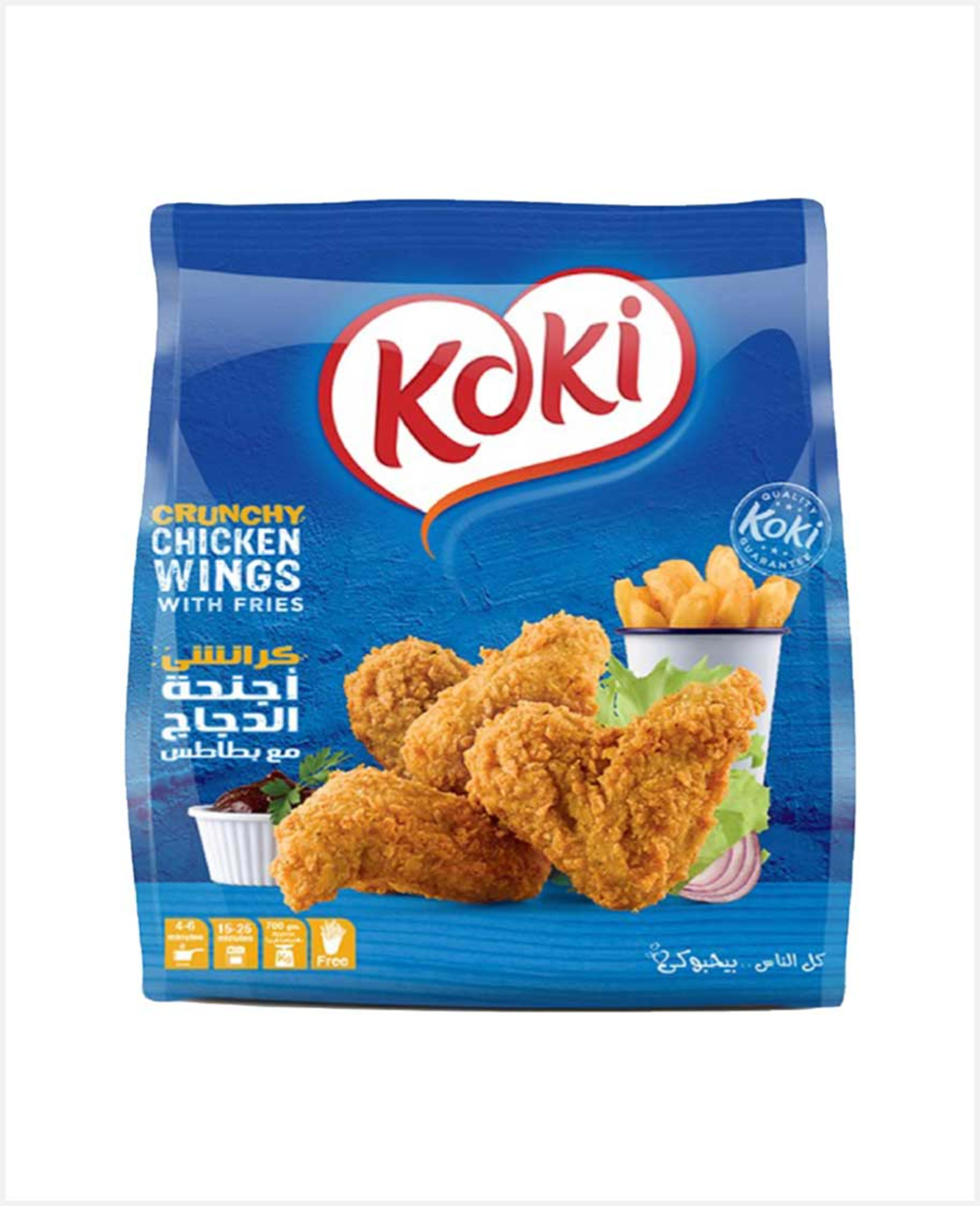 Koki Crunchy Chicken Wings with Fries 700gm Promo