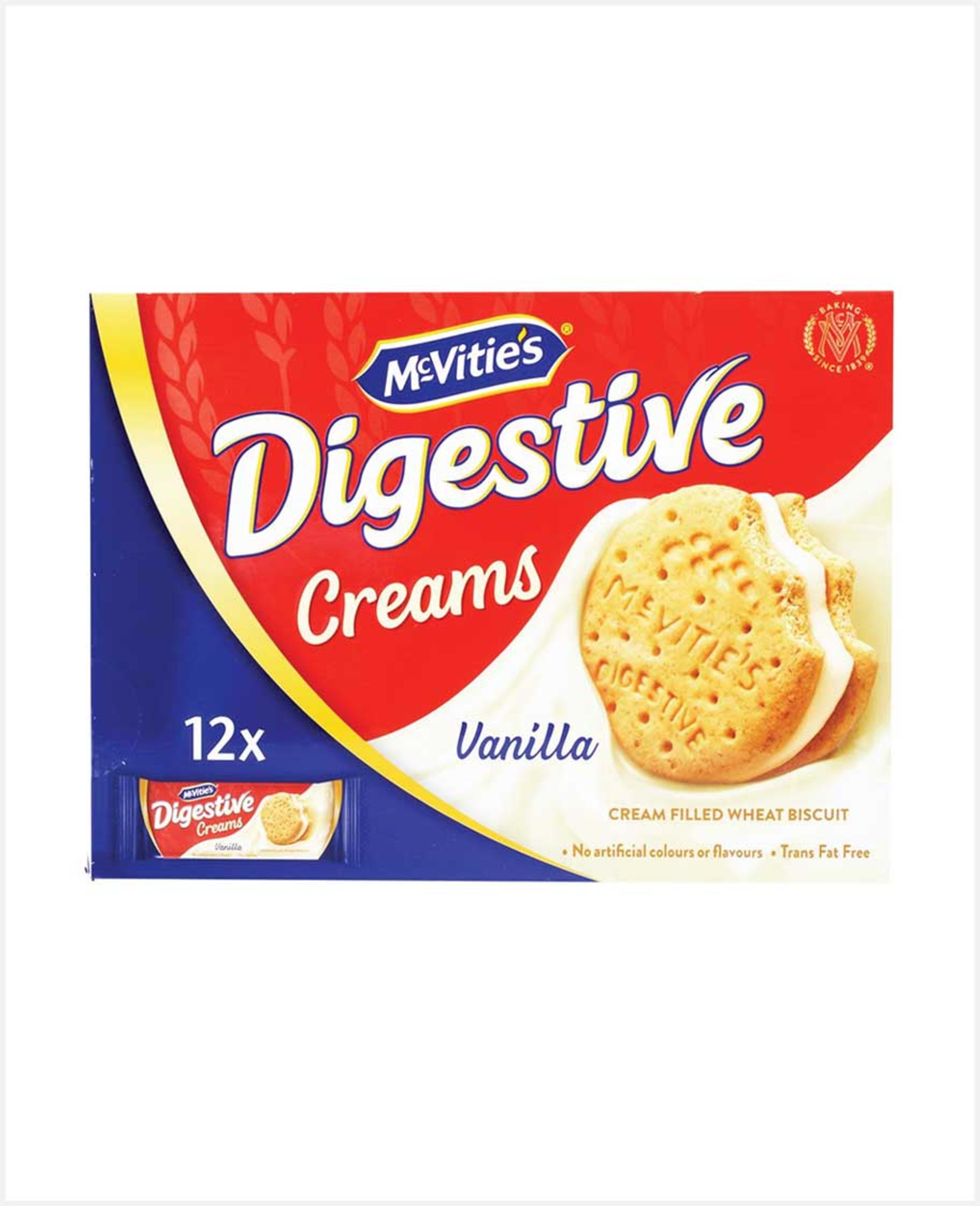 Mcvities Digestive Creams Vanilla 12sx40gm Promo