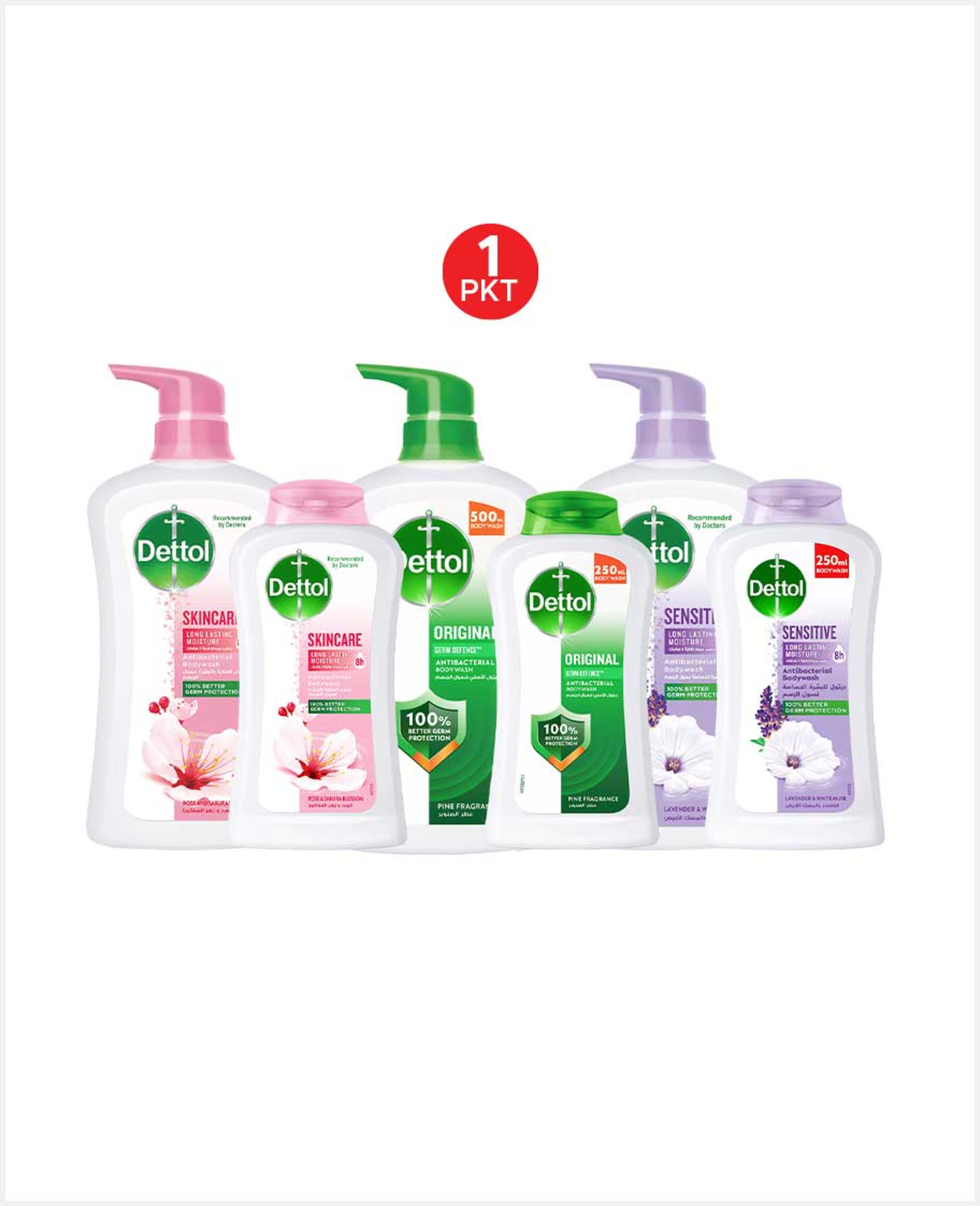Dettol Fresh Antibacterial Bodywash Citrus & Orange Blossom 500ml+250ml