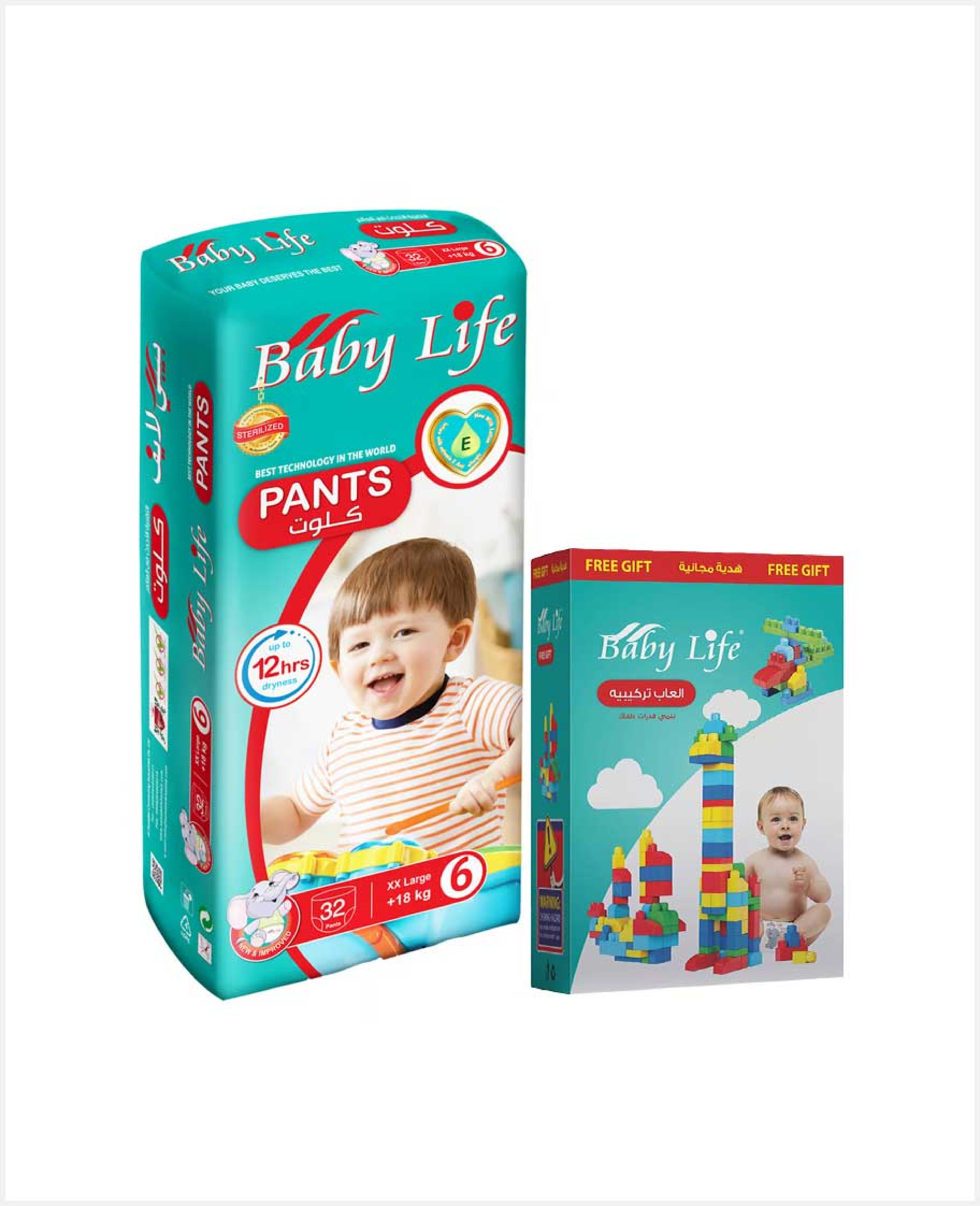 Baby Life Diaper Pants Large XXL 18+kg #6 32pcs+free Gift