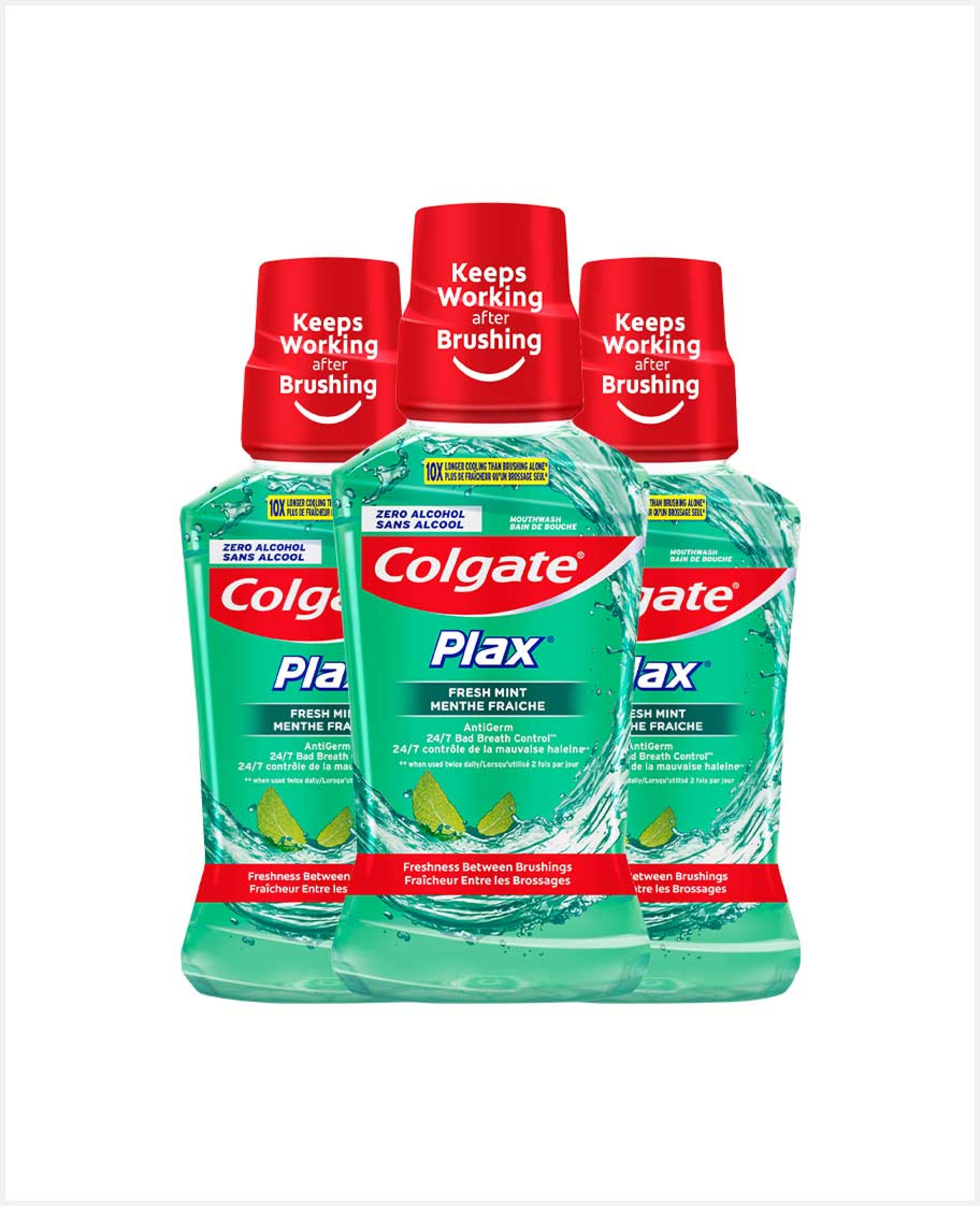 Colgate Plax Multi Protection Fresh Mint Mouthwash 3x250ml