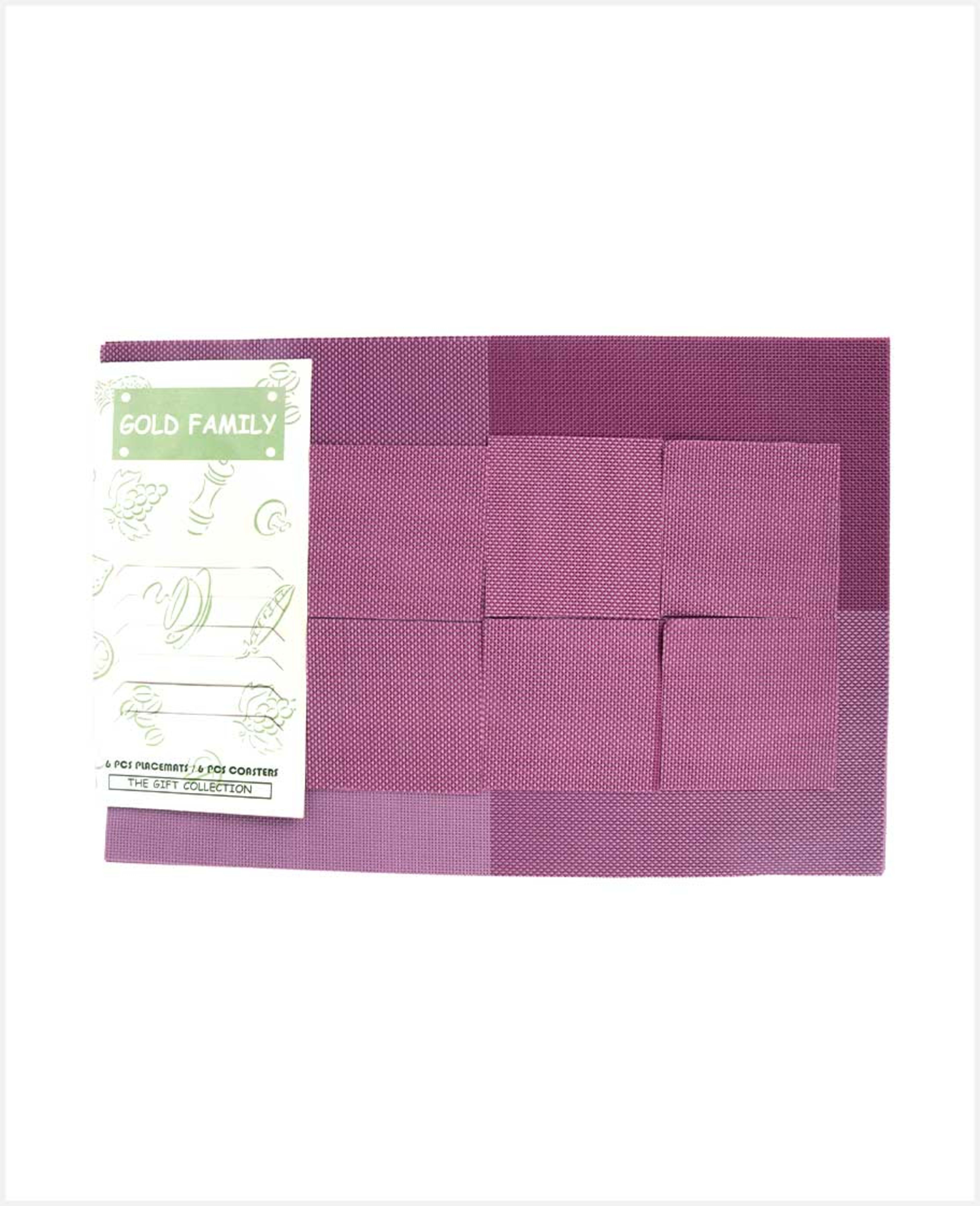Best Option Gold Family Table Placemat Multicolor 6+6pcs Set