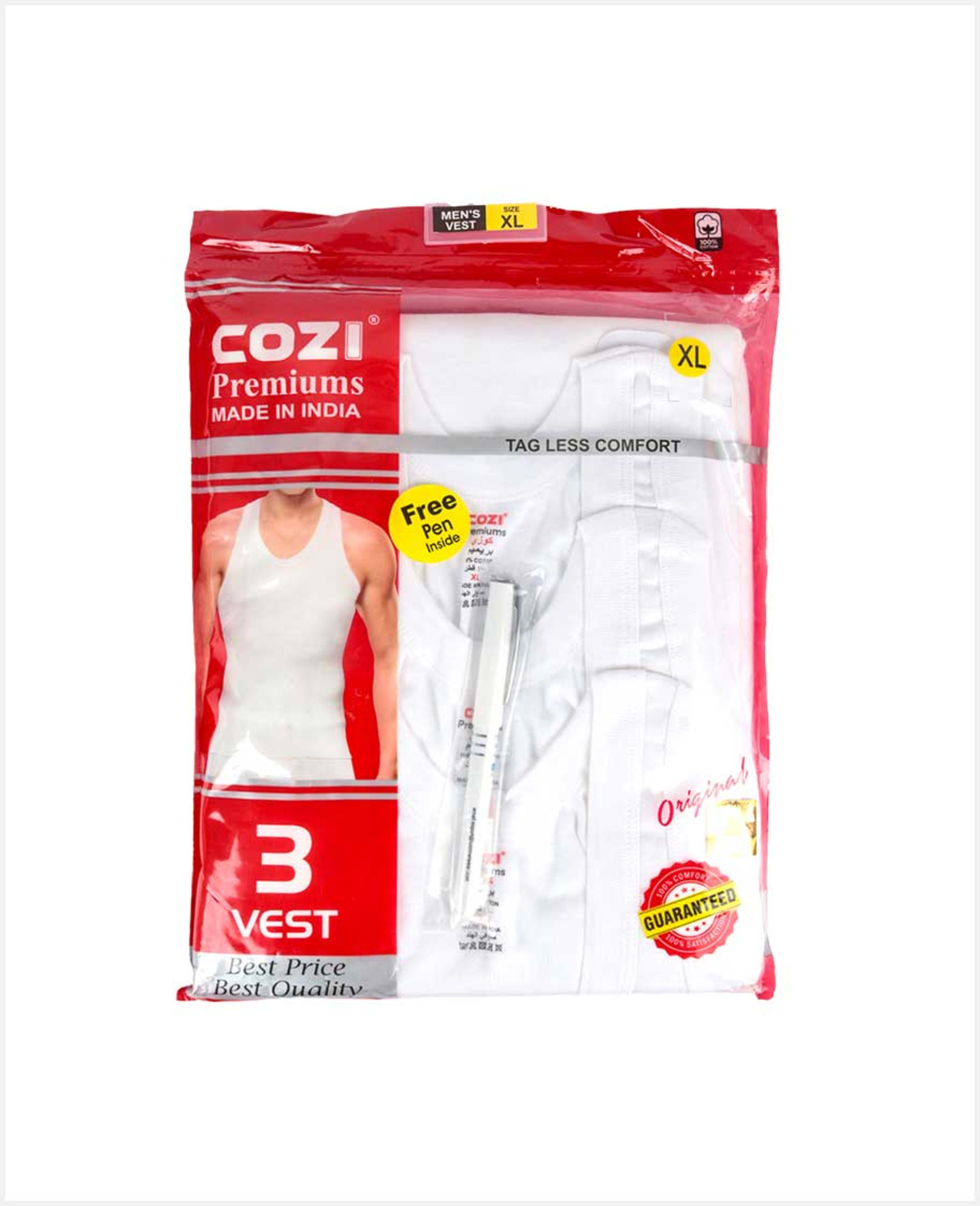 Lux Cozi Premium Vest(w) XL Rib 3pcs Pack