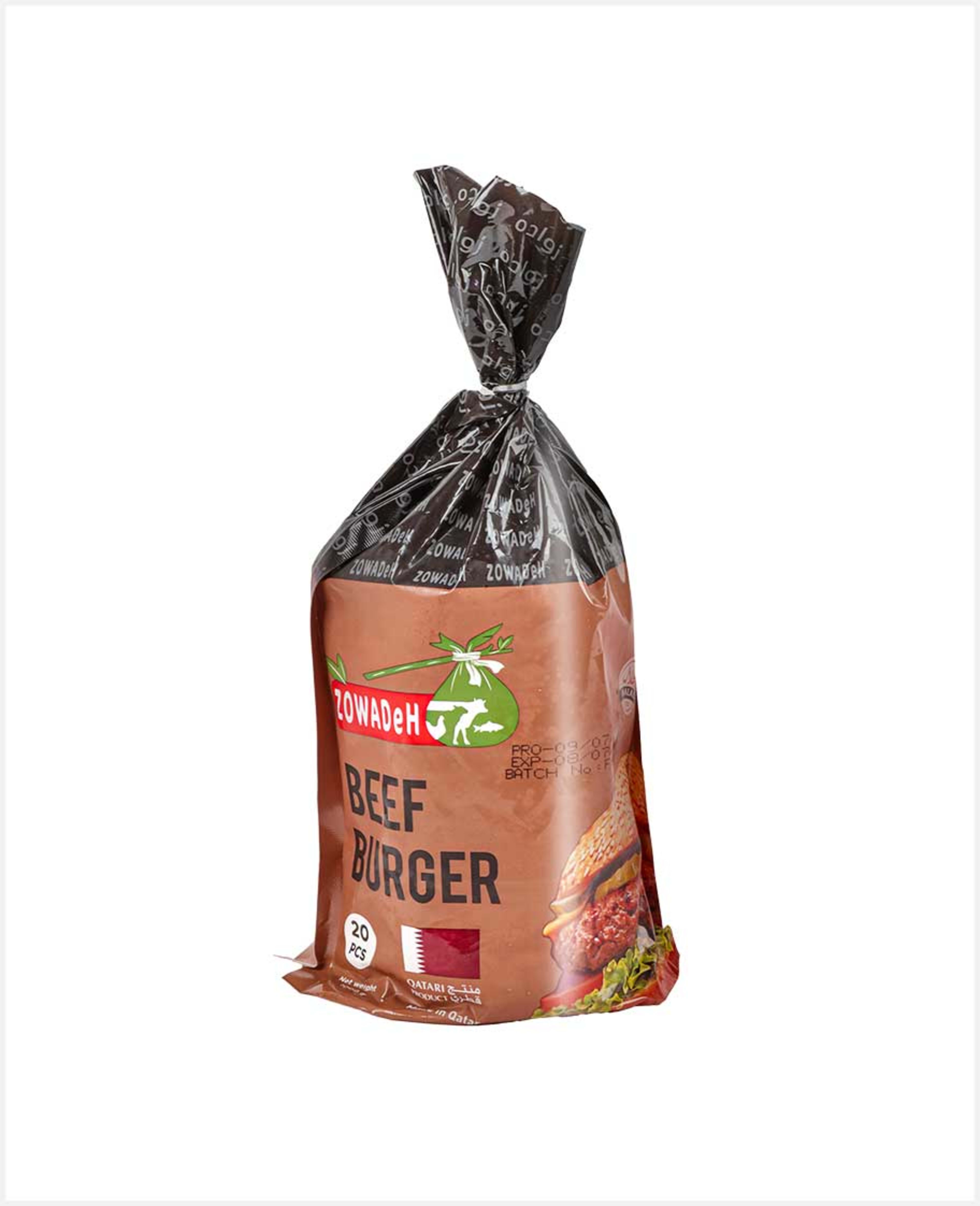 Zowadeh Beef Burger 20pcs 1kg