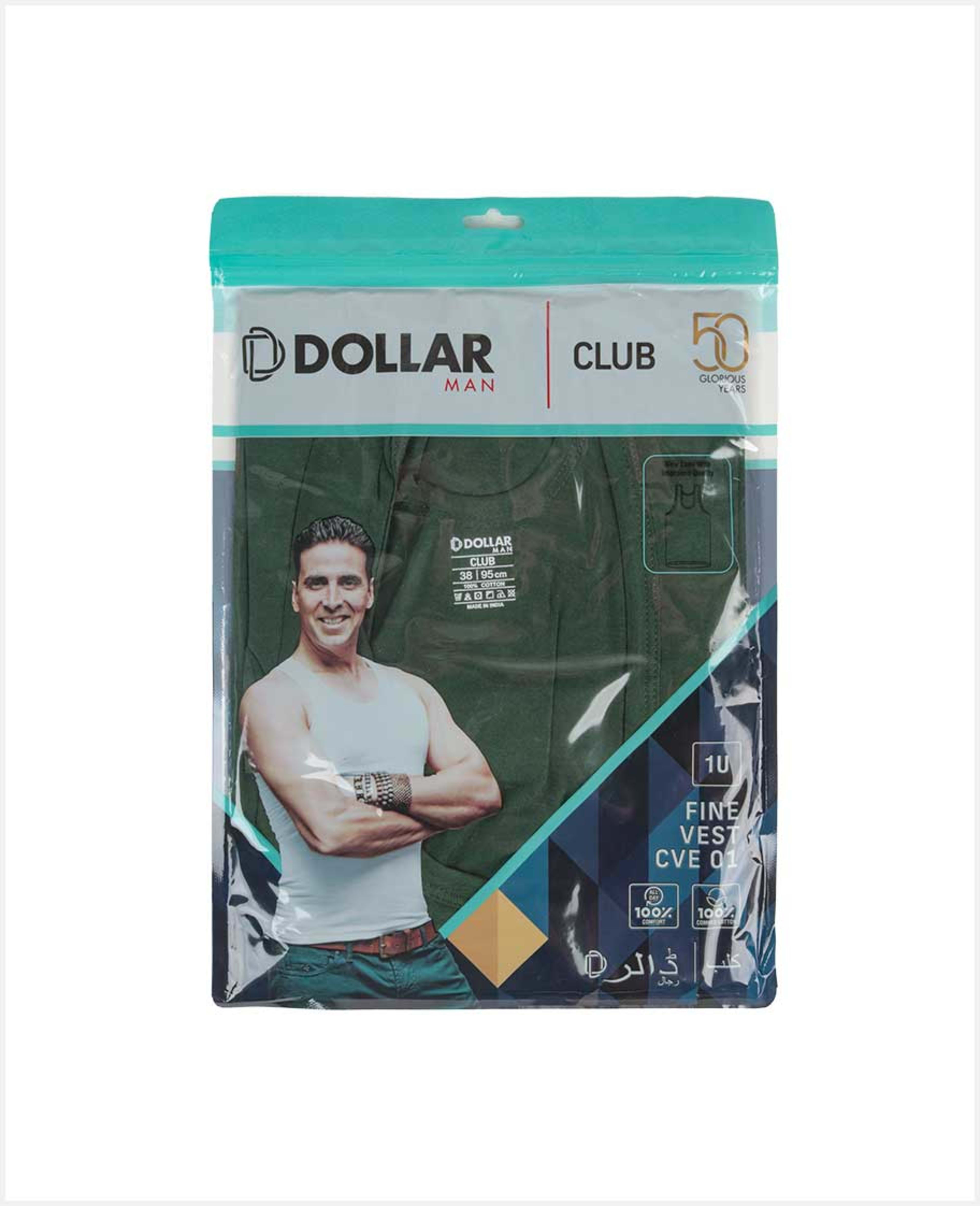 Dollar Mens Vest Asstd Color Size-38