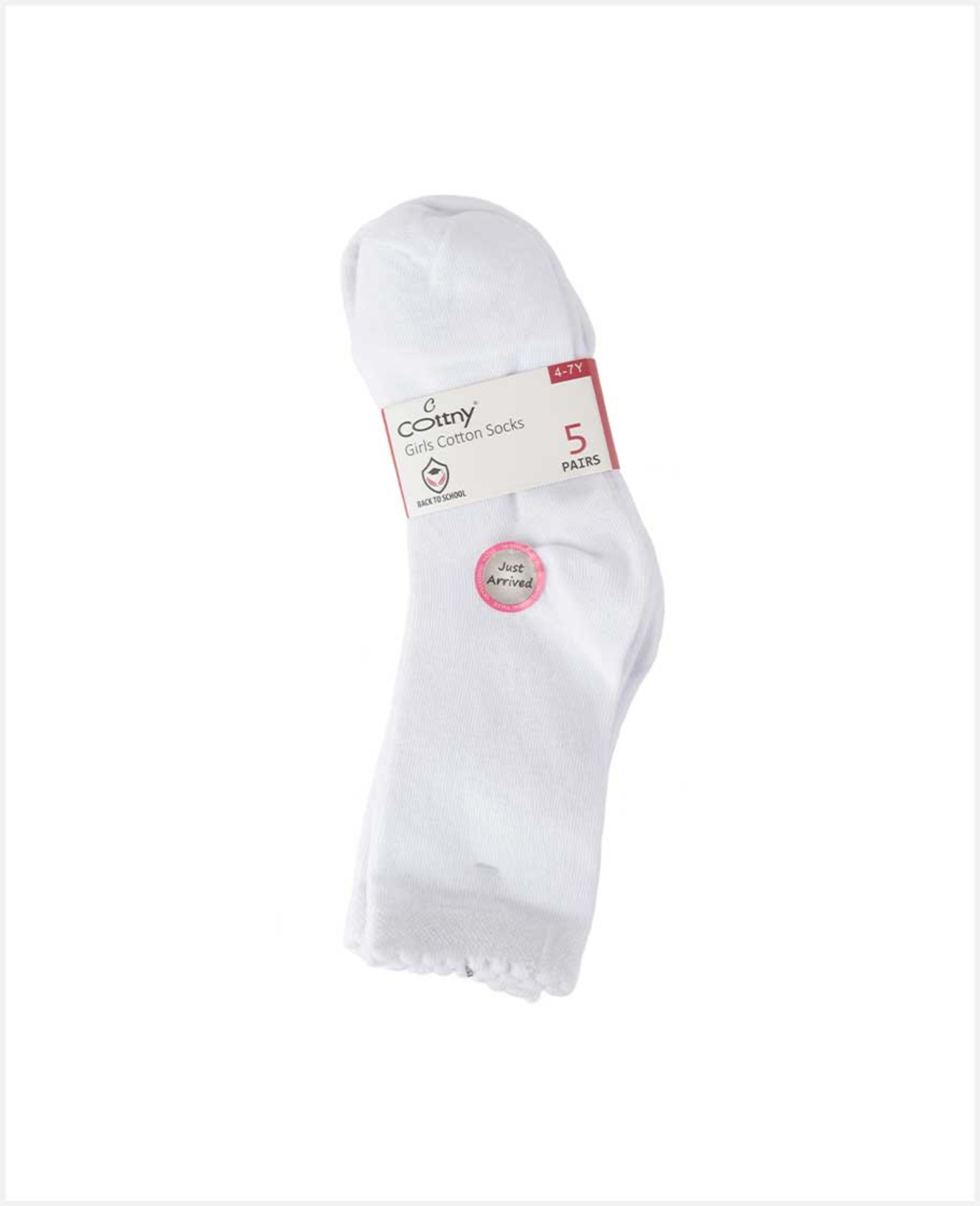 Yft W2h1 Cottny Girls Cotton Plain Socks Se-black 40105