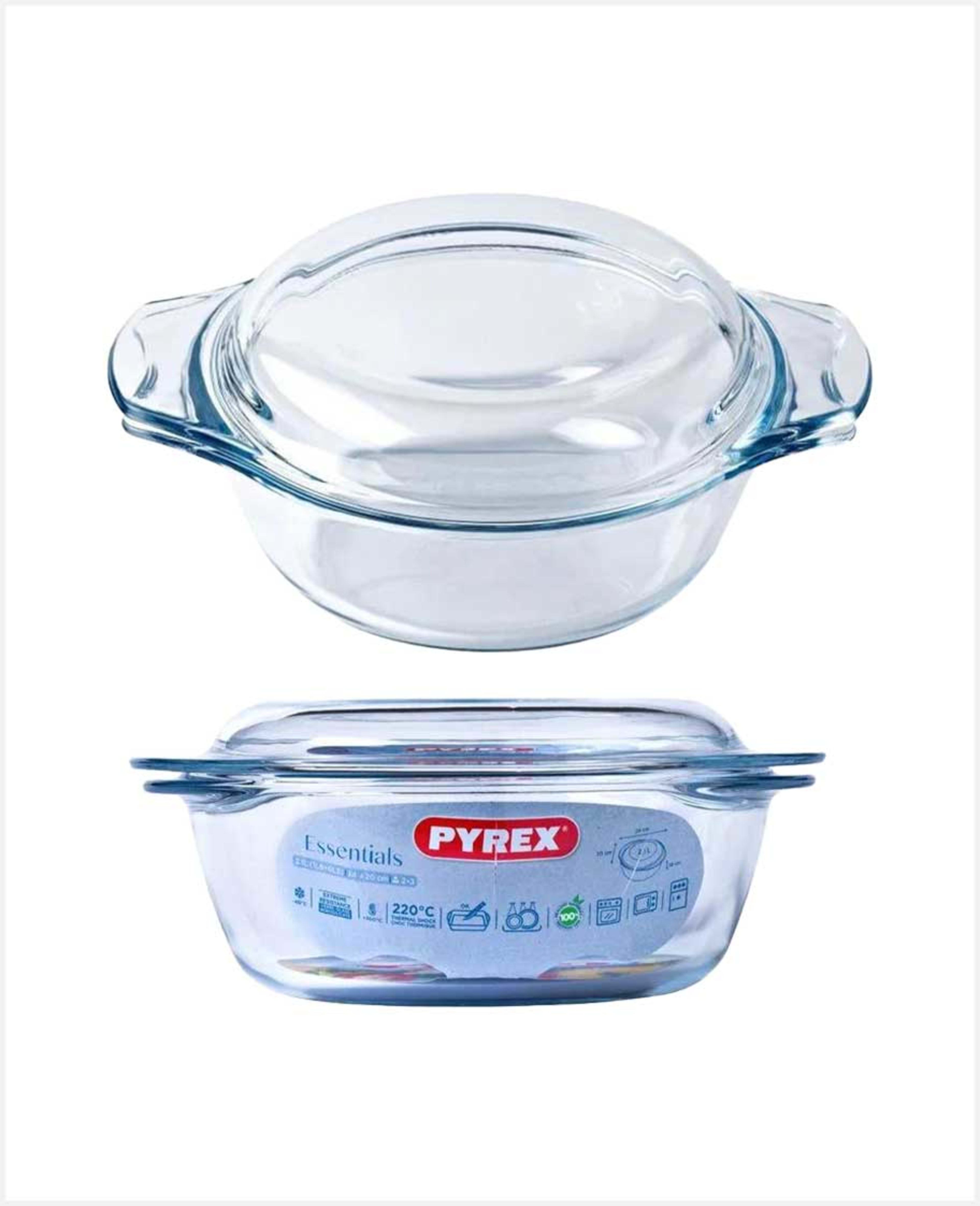 Pyrex Round Casserole 1.6ltr #204a000 - image 2