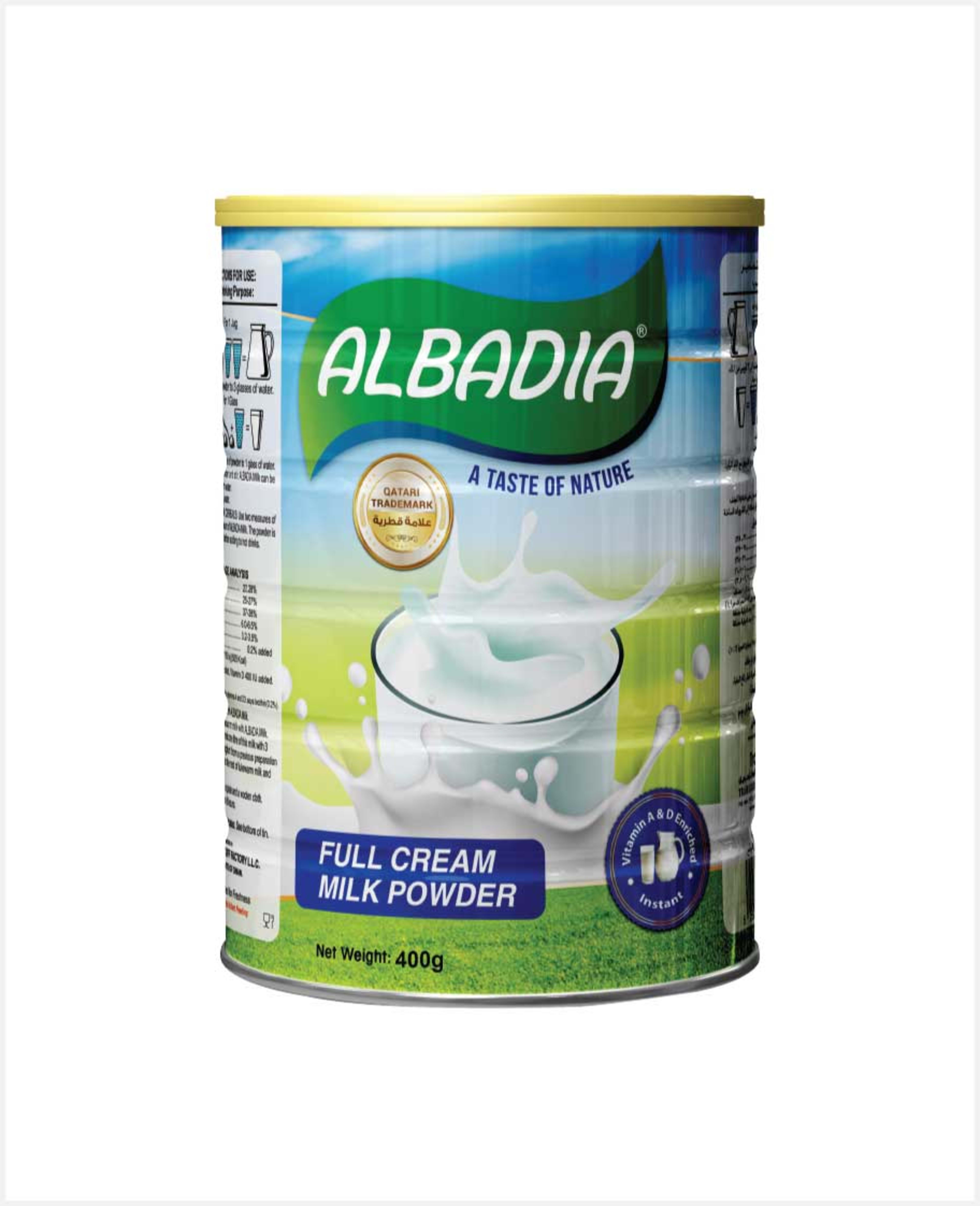 Al Badia Full Cream Milk Powder (tin) 400gm Sp.offer