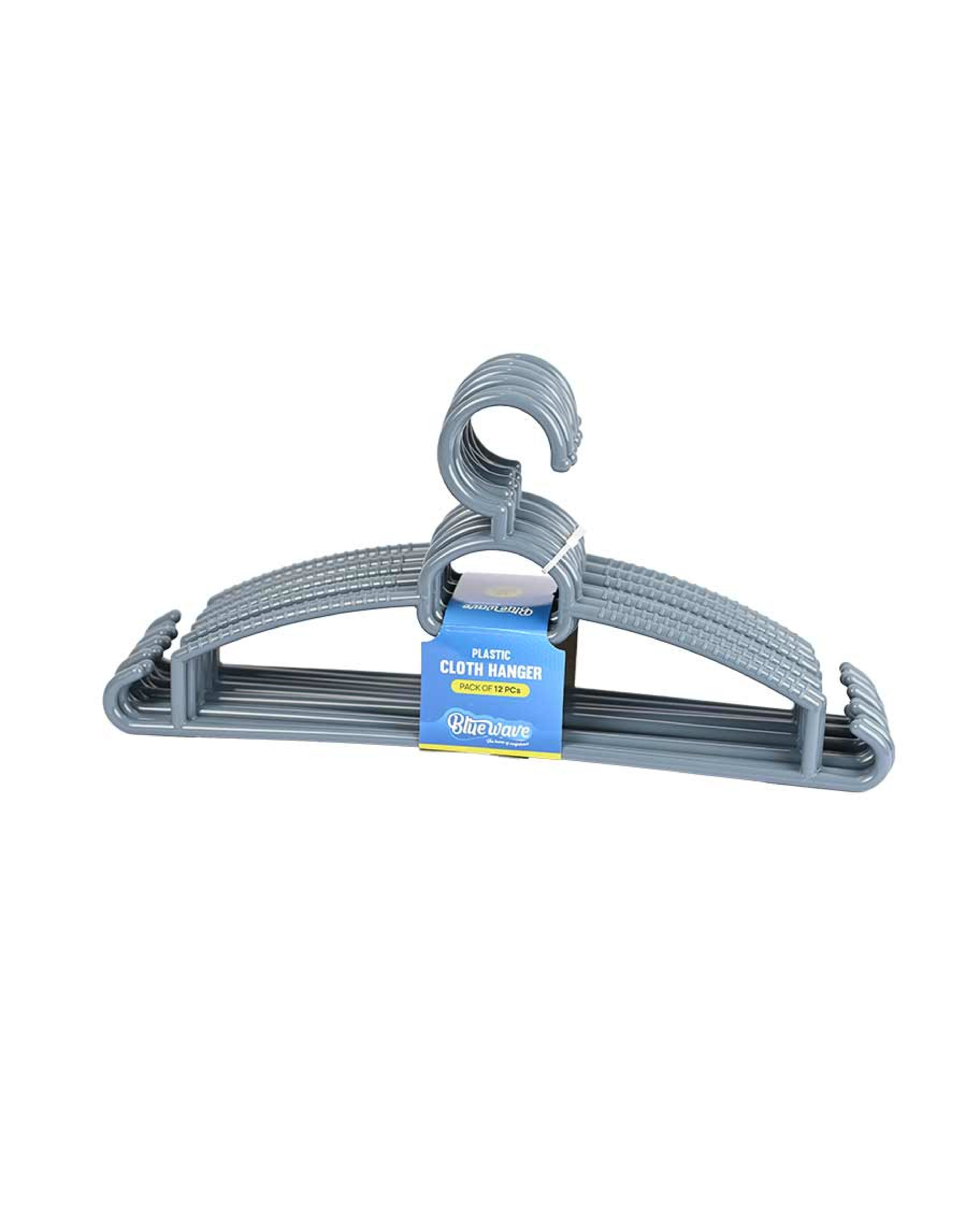 Blue Wave Plastic Hanger 12pcs Set Git3042