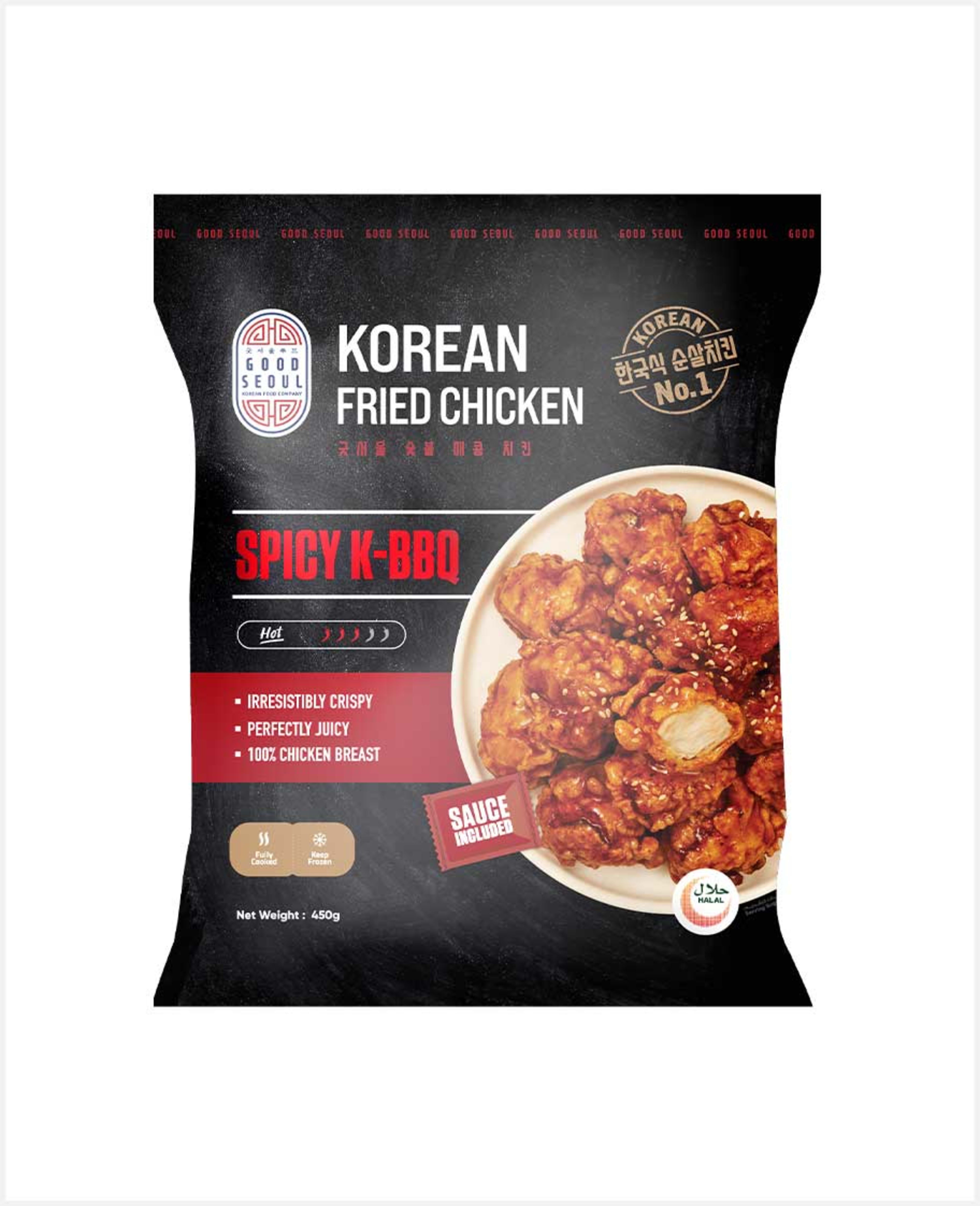 Good Seoul Korean Fried Chicken Spicy K-bbq 450gm