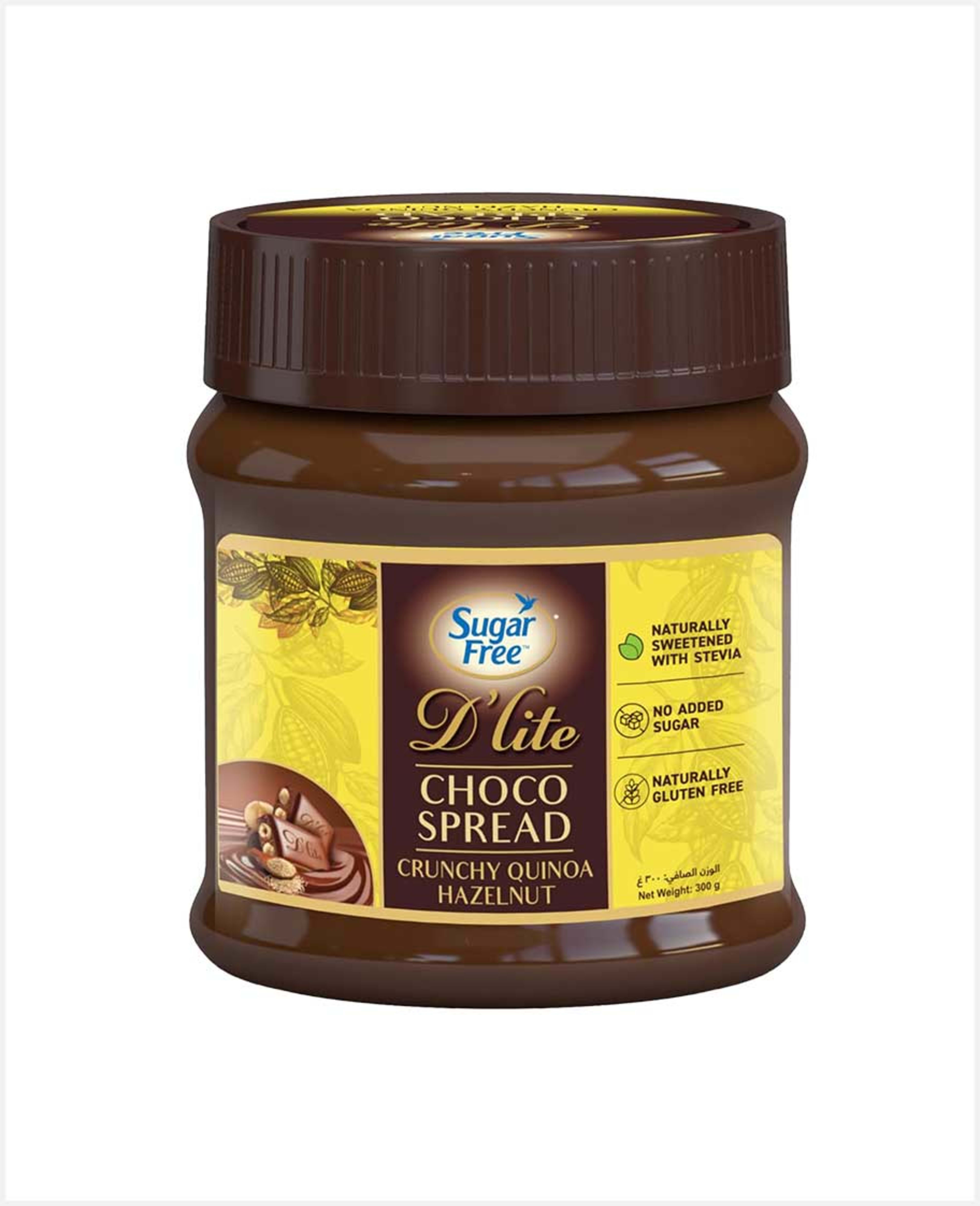 Sugar Free D’lite Choco Spread Crunchy Quinoa Hazelnut 300gm